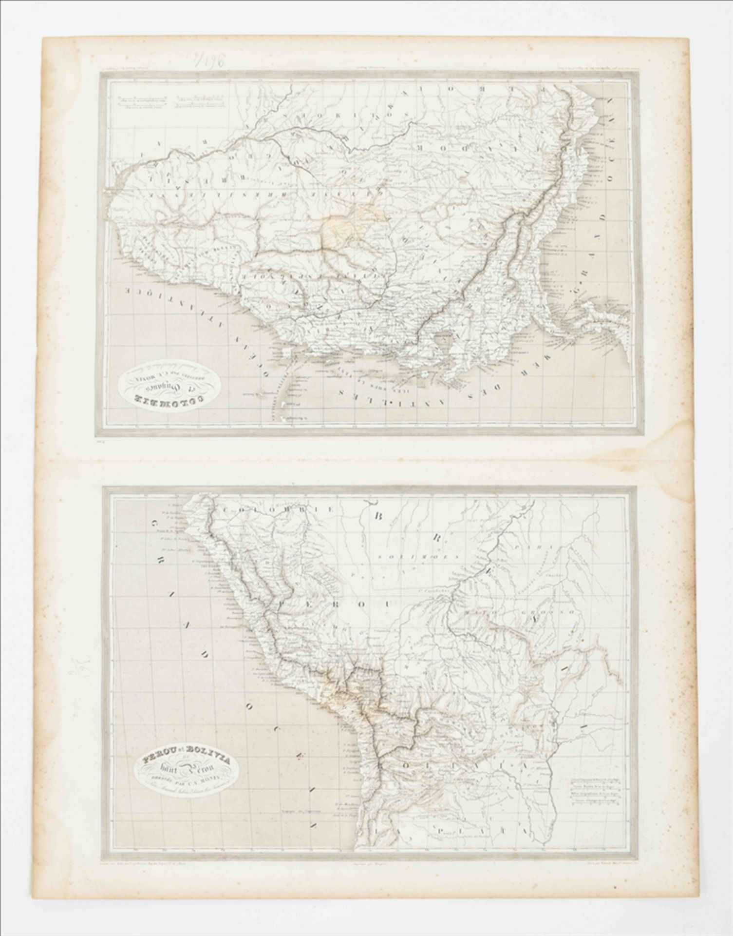 [South America] Six maps: (1) "Neue und richtige Karte von dem Stillen Meere - Bild 2 aus 8