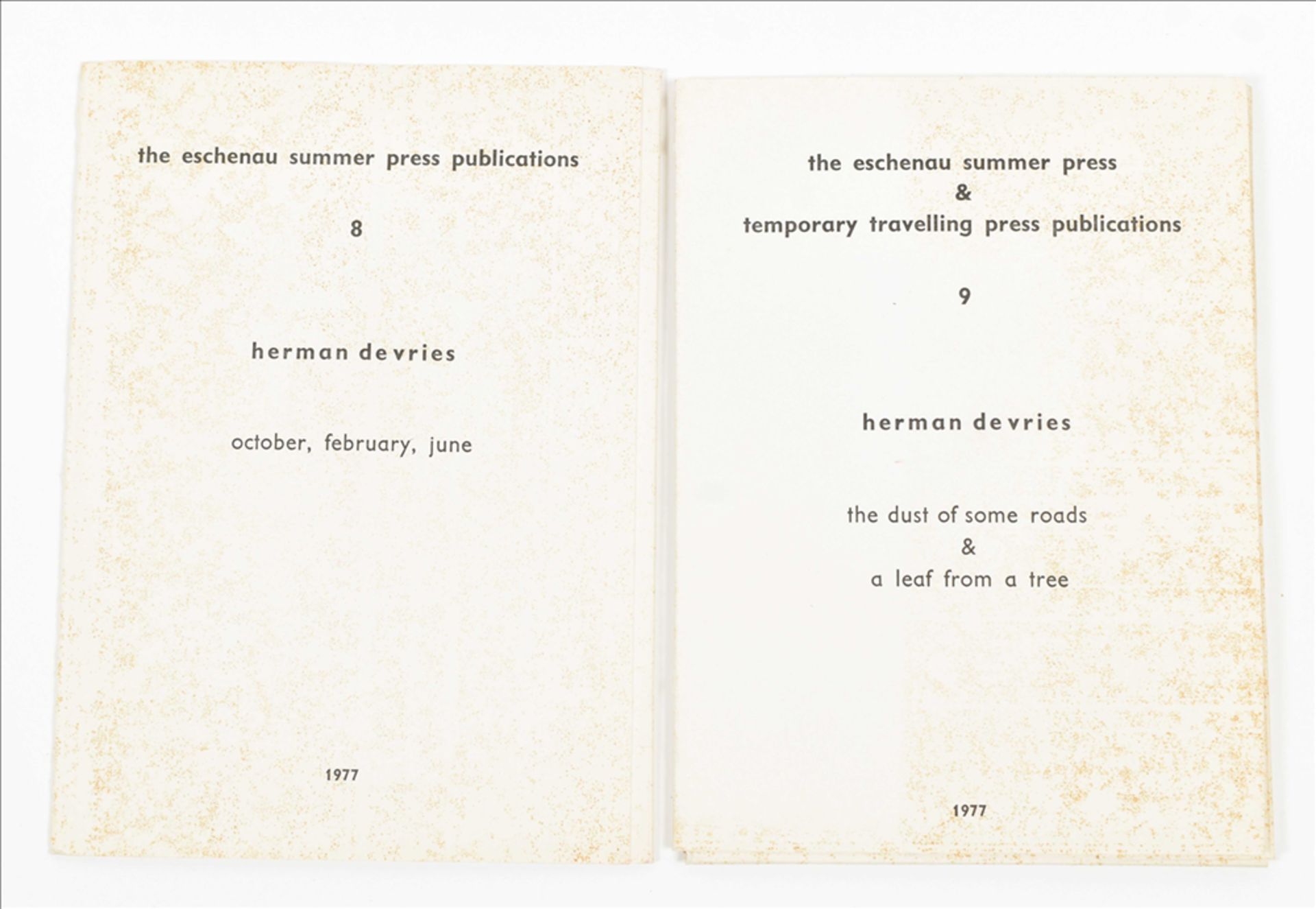 herman de vries, 17 issues of Eschenau Summer Press - Image 2 of 10