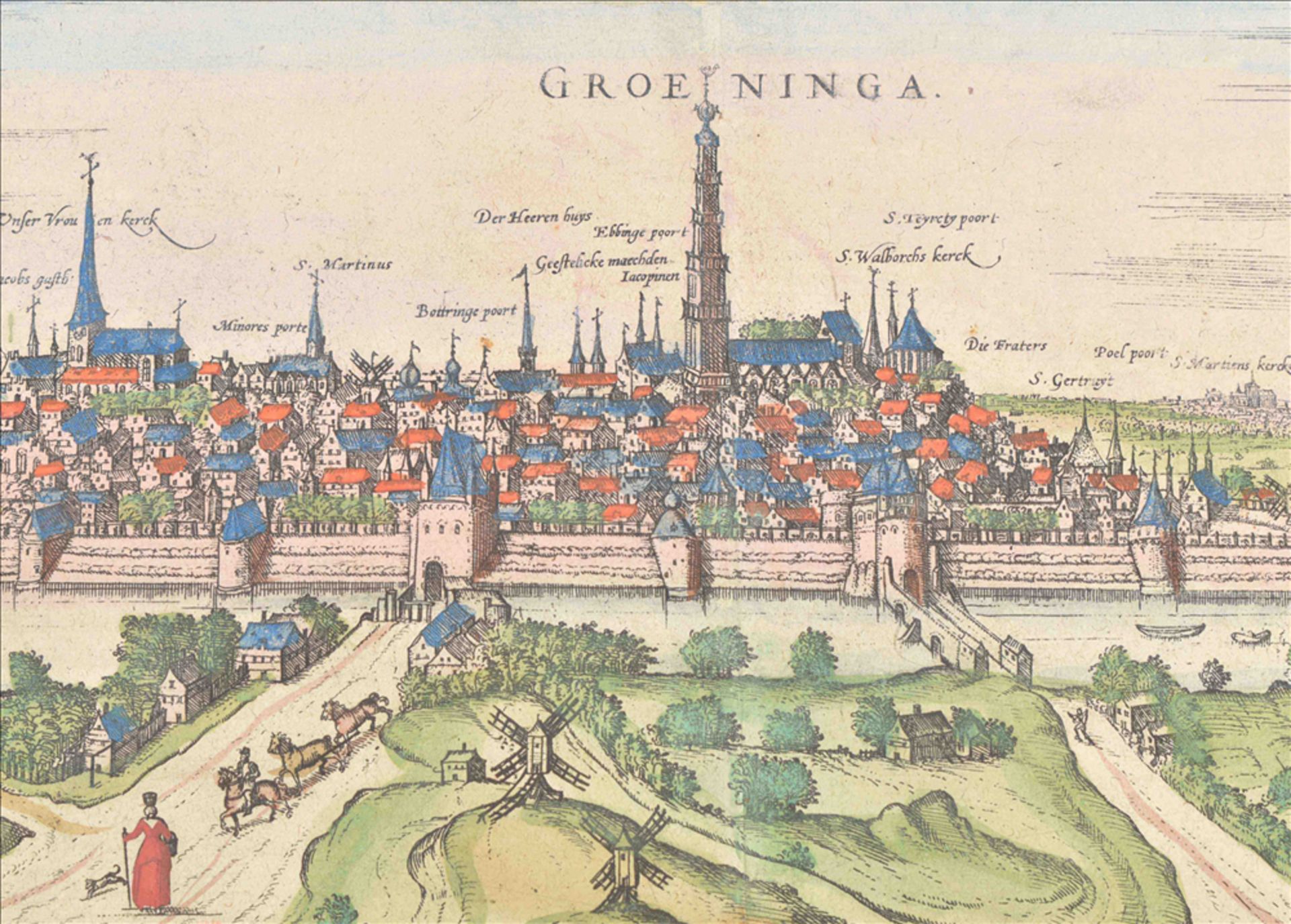 Groningen view from Civitates Orbis Terrarum by Braun & Hogenberg - Image 2 of 6