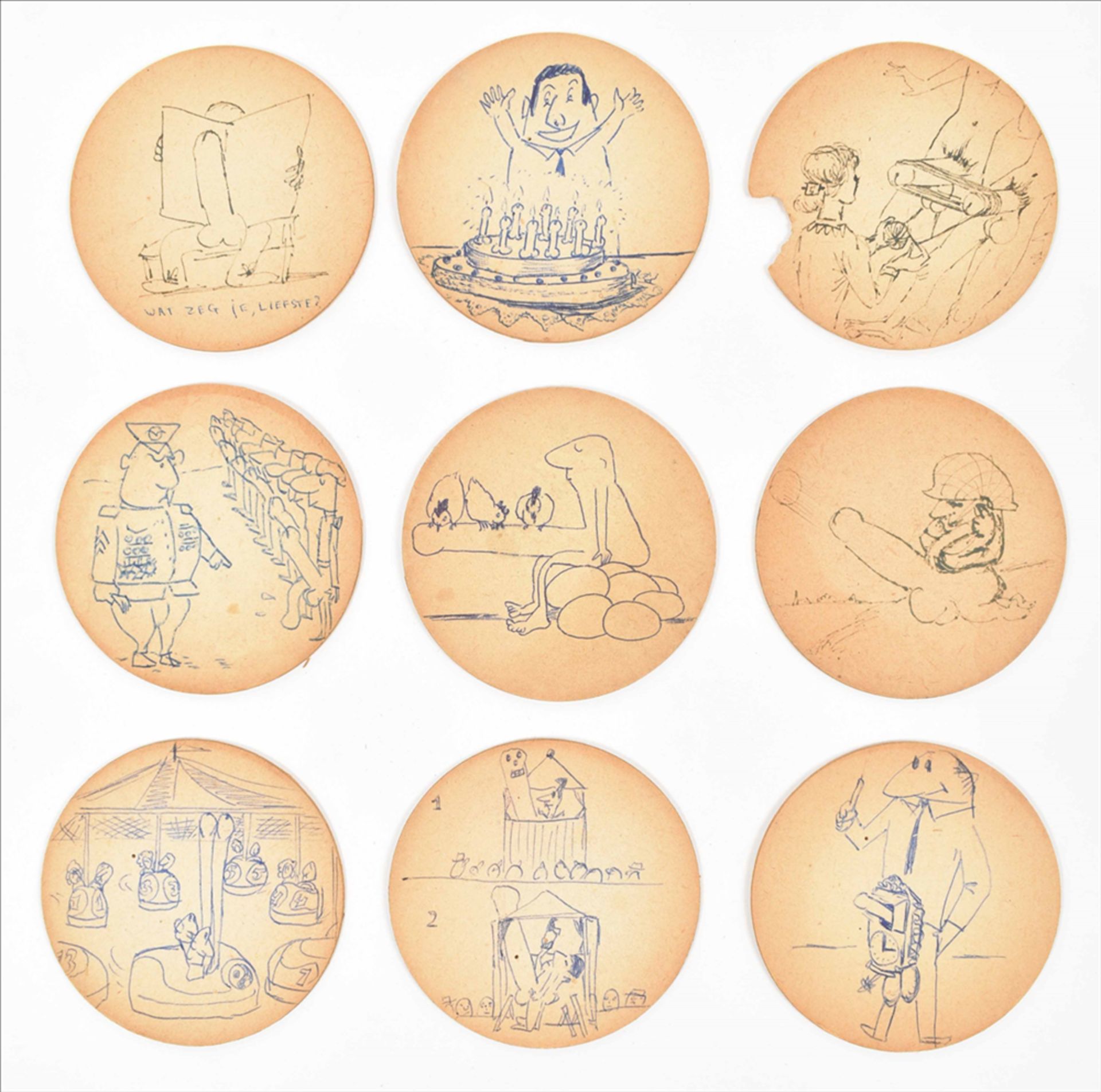 Beer coasters decorated with erotic scenes - Bild 4 aus 8