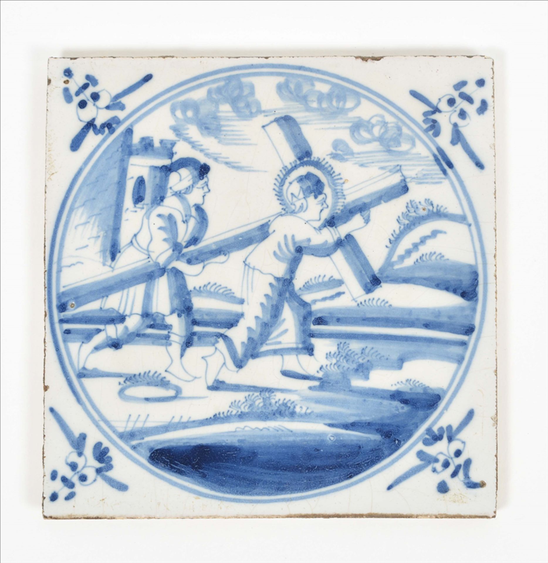 Nine Dutch tiles with biblical scenes - Image 2 of 10