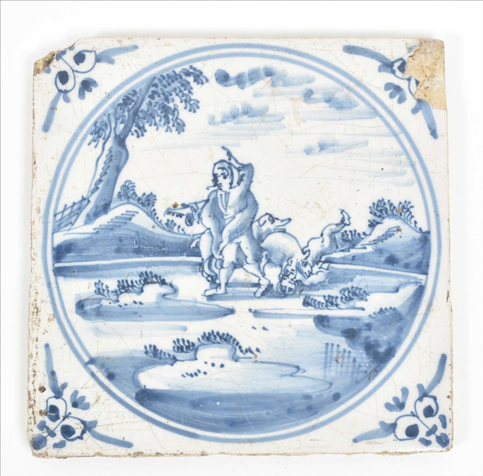 Nine Dutch tiles with biblical scenes - Image 4 of 10