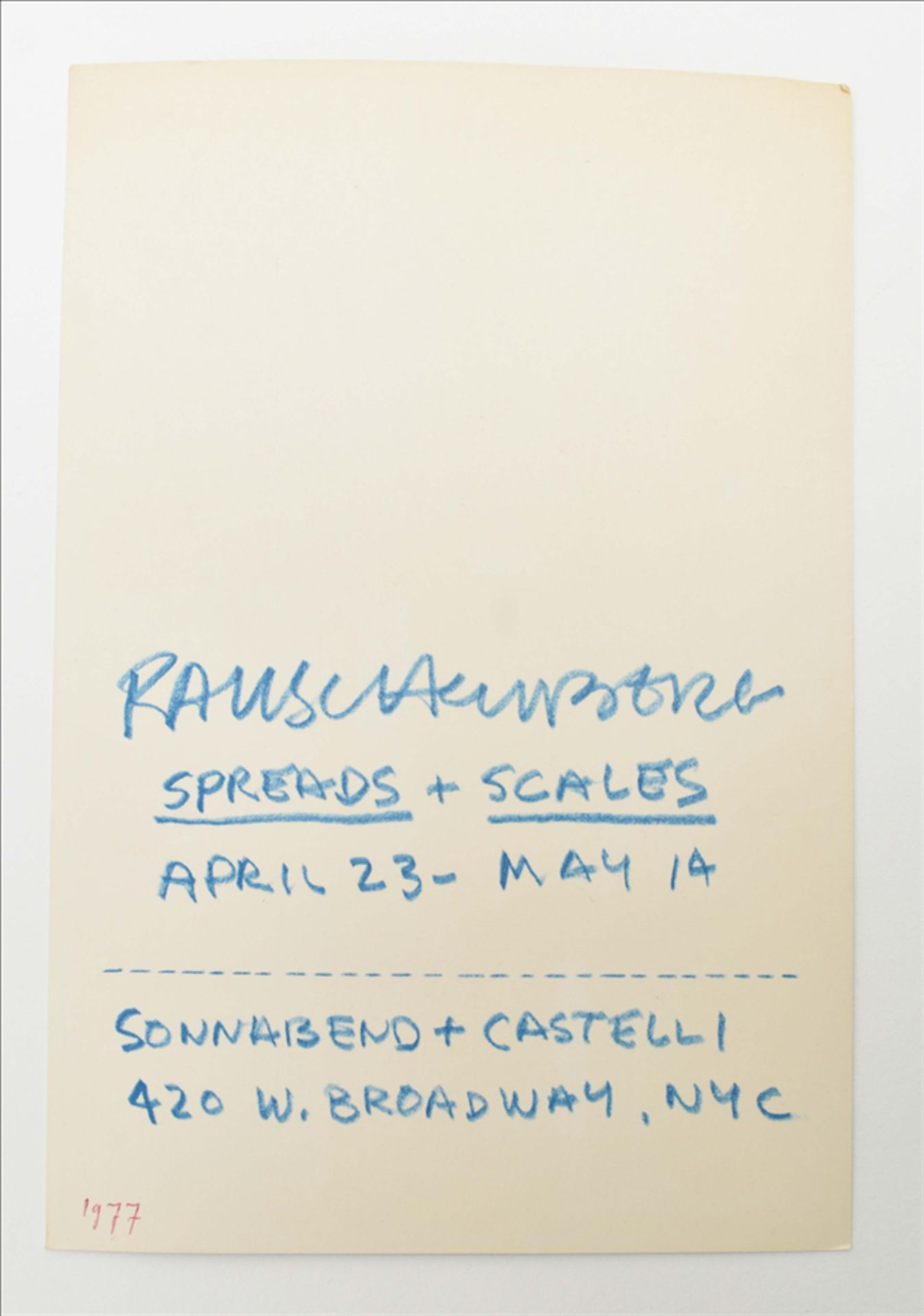 Robert Rauschenberg, announcement cards and posters - Image 8 of 9