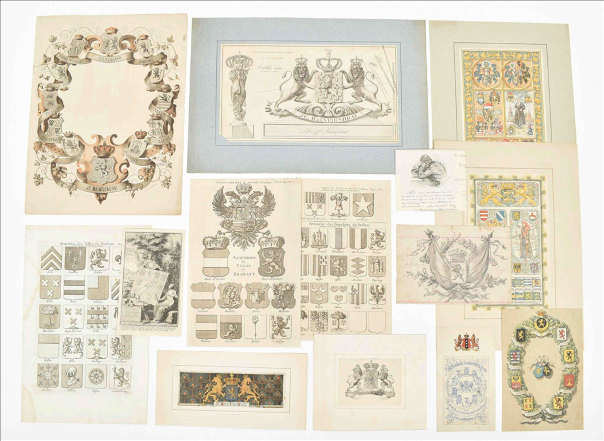 [Genealogy. Heraldry] Collection of over 300 sheets - Bild 2 aus 10