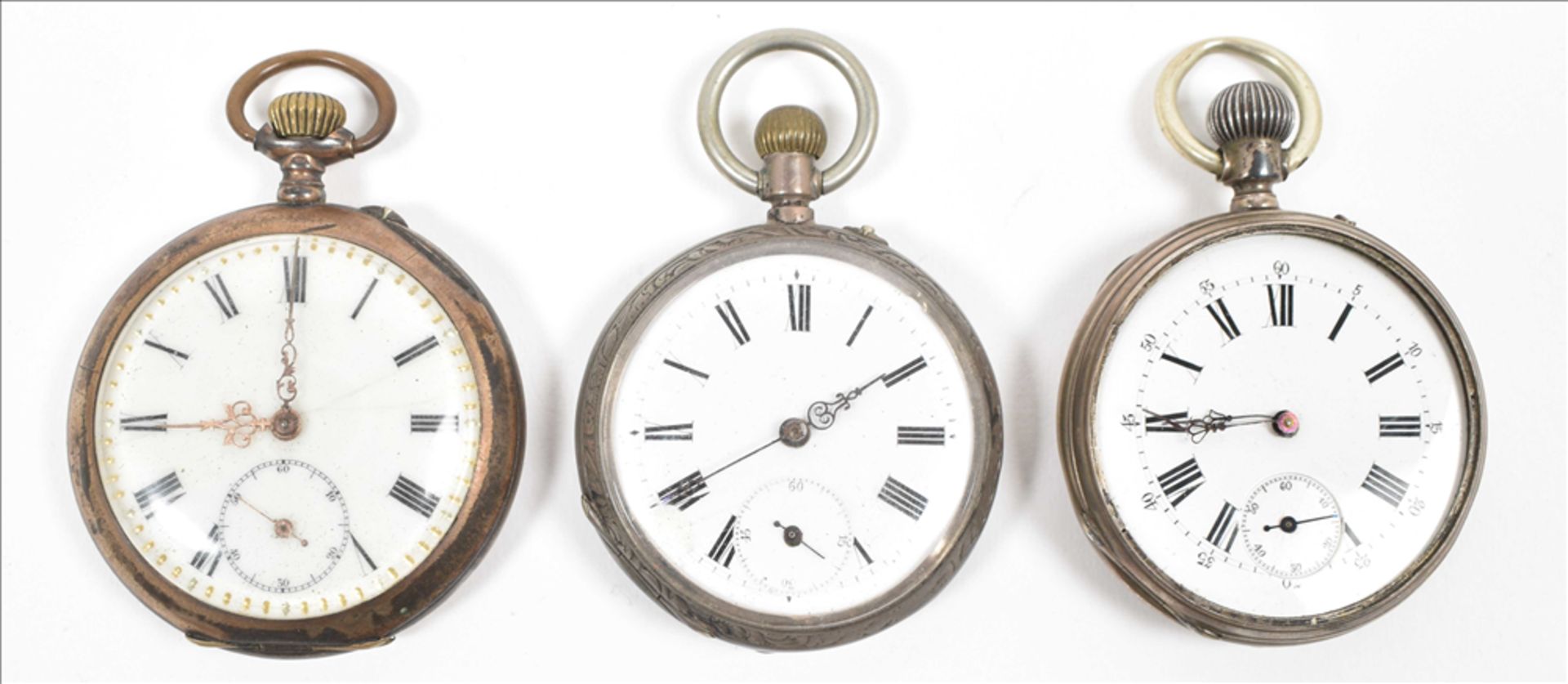 Five silver pocket watches - Image 6 of 7