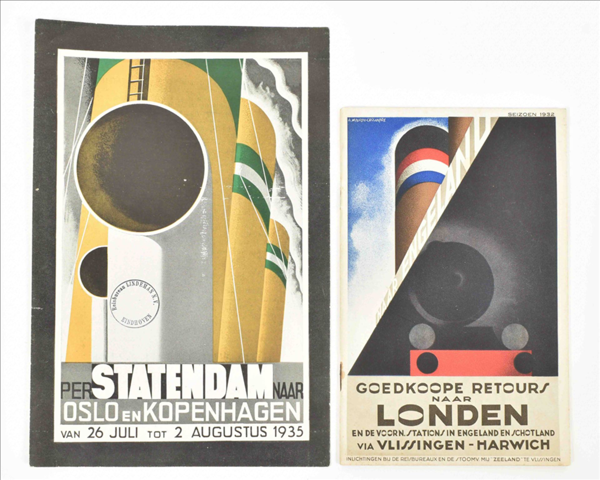 (PS. Adolphe Mouron 1901-1968) Per Statendam naar Oslo en Kopenhagen van 26 juli tot 2 augustus 1935 - Image 2 of 3