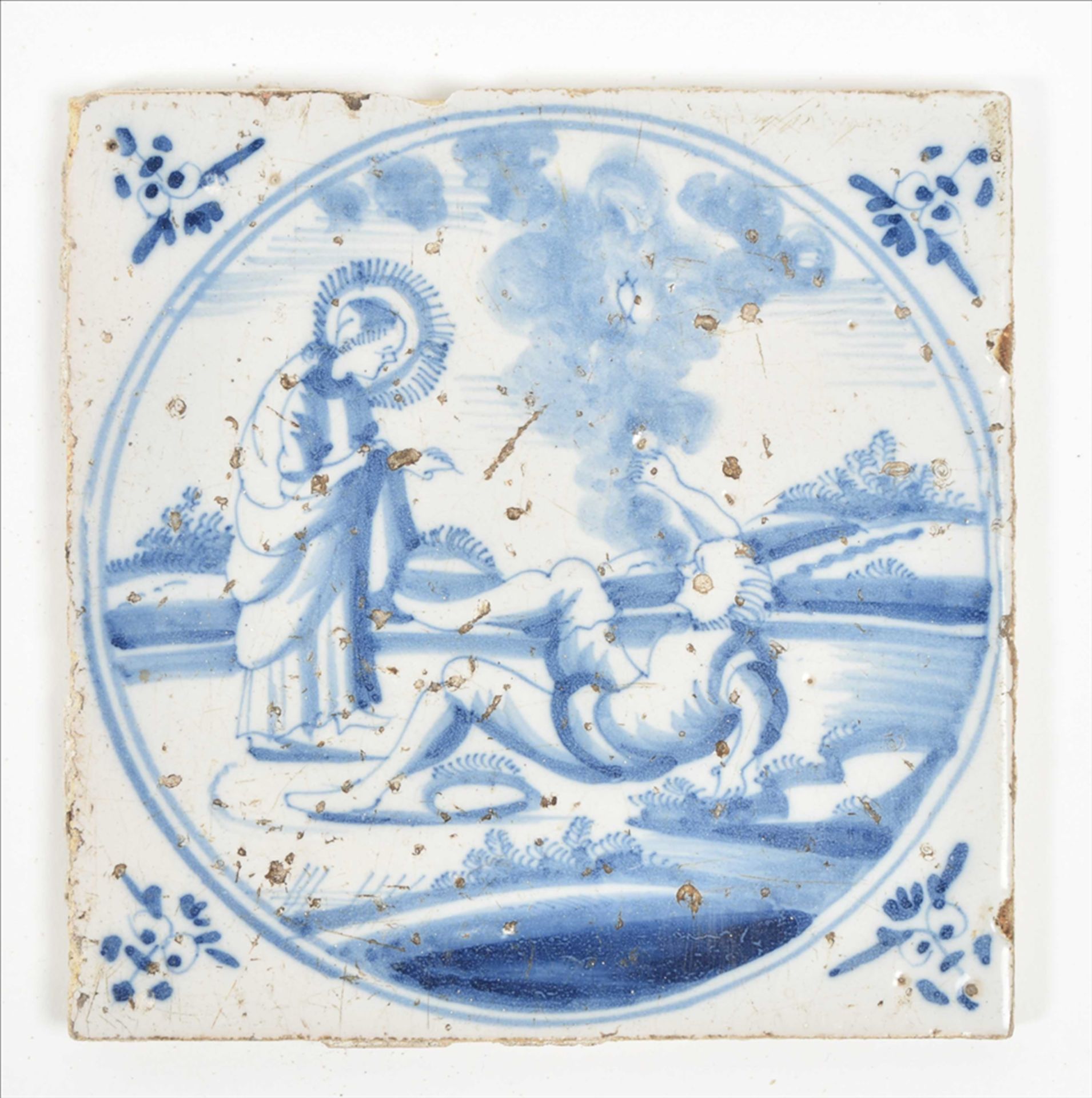 Nine Dutch tiles with biblical scenes - Image 10 of 10