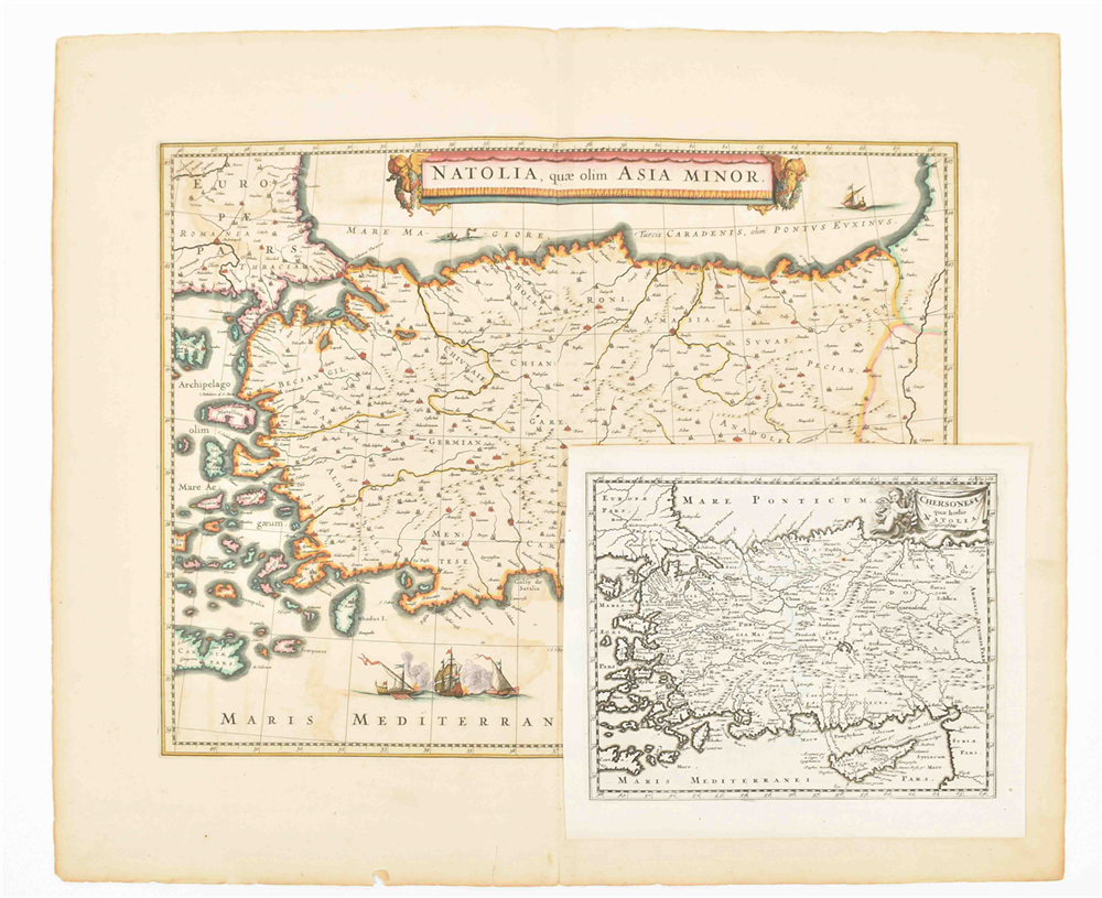 [Turkey] Two maps: (1) "Natolia, quae olim Asia Minor"