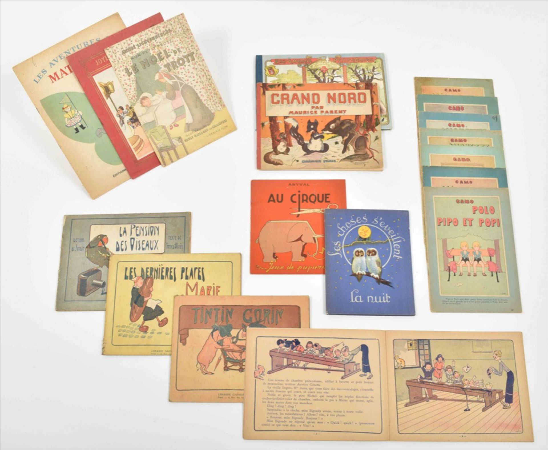 Eighteen early 20th century French children's books.