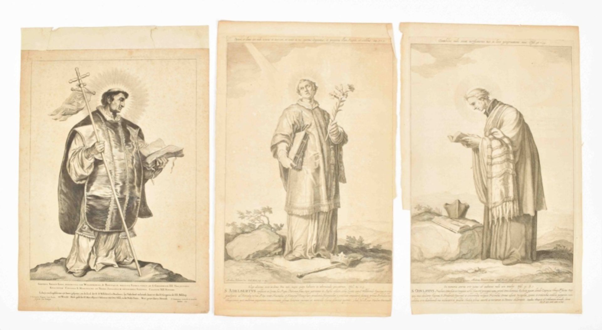 Abraham Bloemaert (1566-1651) (after). Portraits of four saints