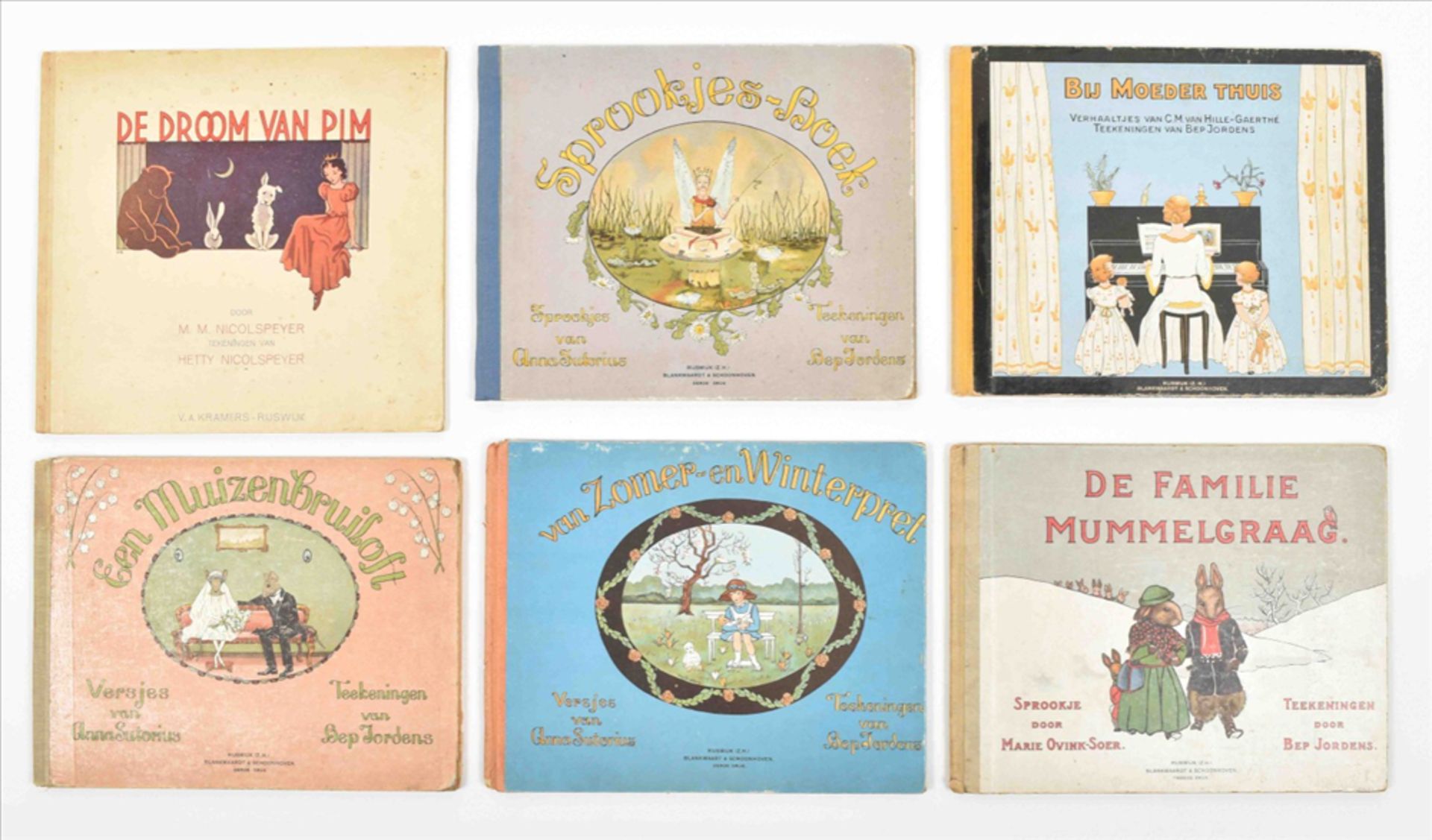 Seven children's books illustrated by Bep Jordens