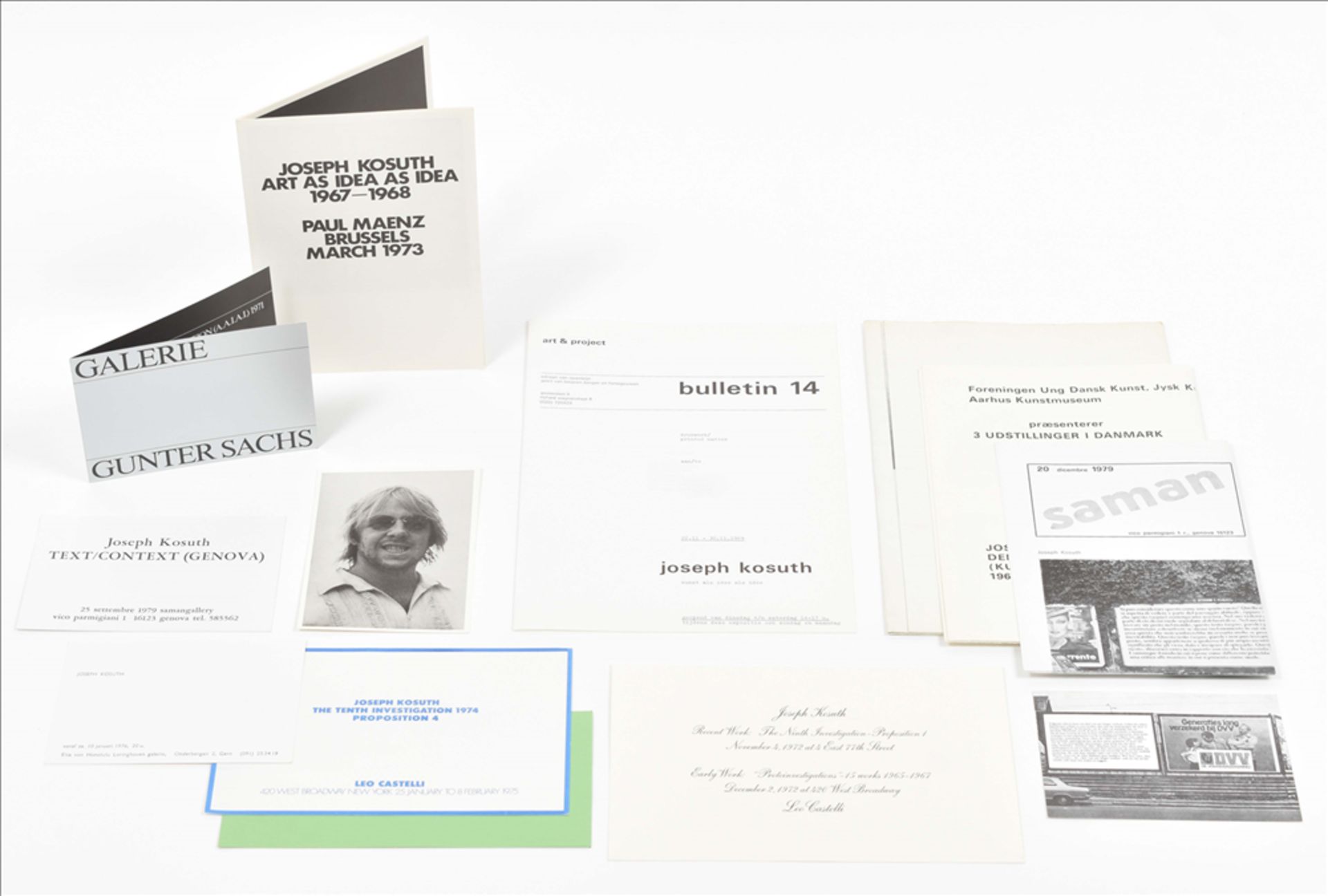 Joseph Kosuth, collection of ephemera