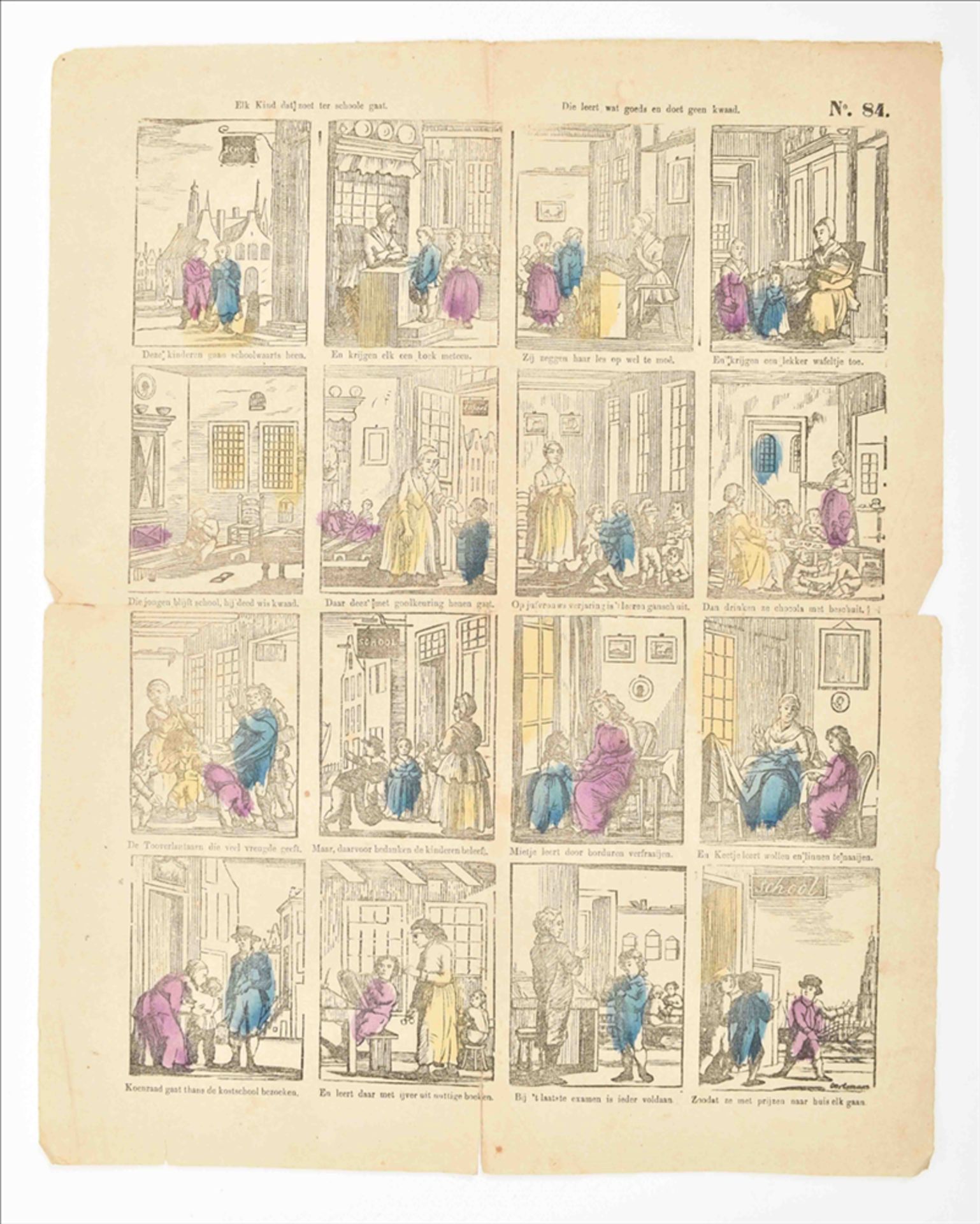 Twelve 19th century catchpenny prints: (1) "De Handel, schoon in 't klein gedreven, - Bild 3 aus 7