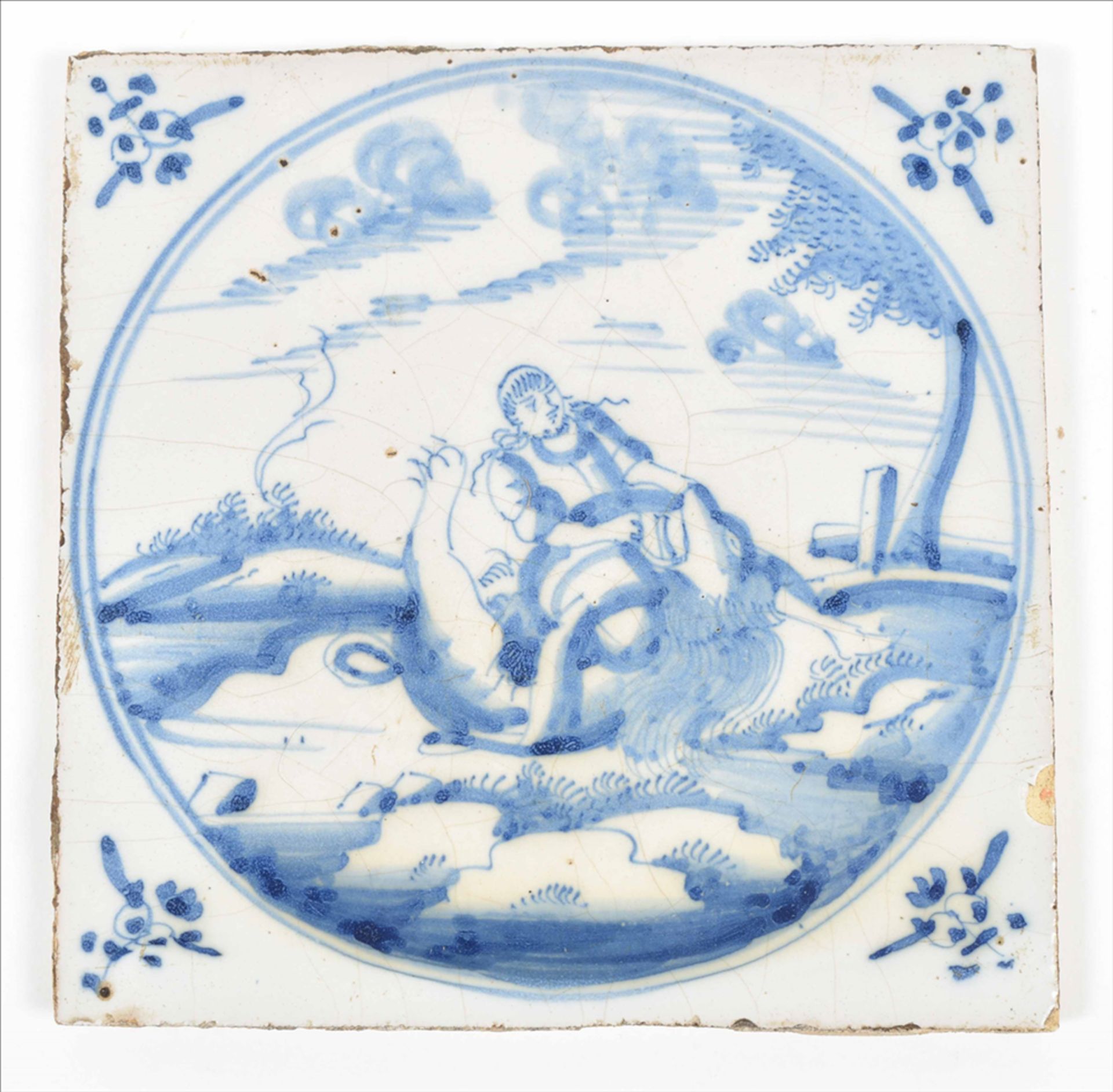 Nine Dutch tiles with biblical scenes - Image 4 of 7