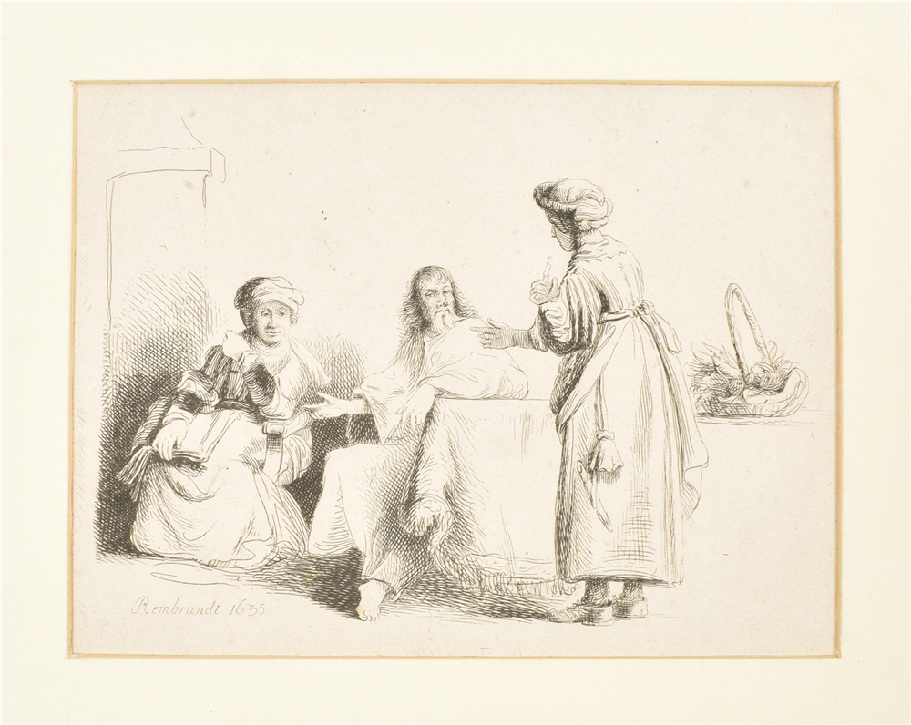 Rembrandt van Rijn (1606-69) (after). Two anonymous etchings in the style of Rembrandt - Image 2 of 5