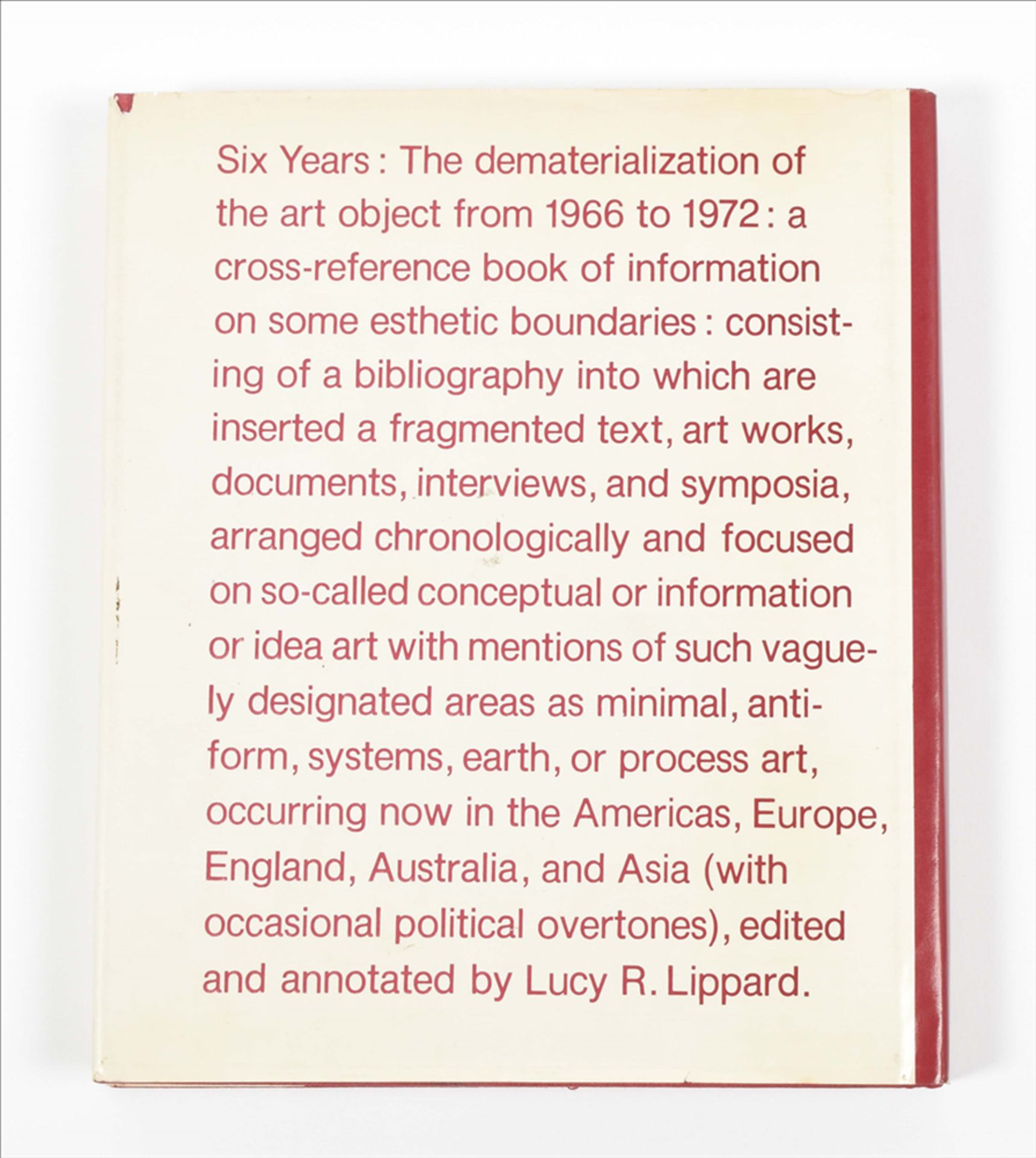 Lucy R. Lippard, Six Years: The dematerialization of the art object - Bild 2 aus 6