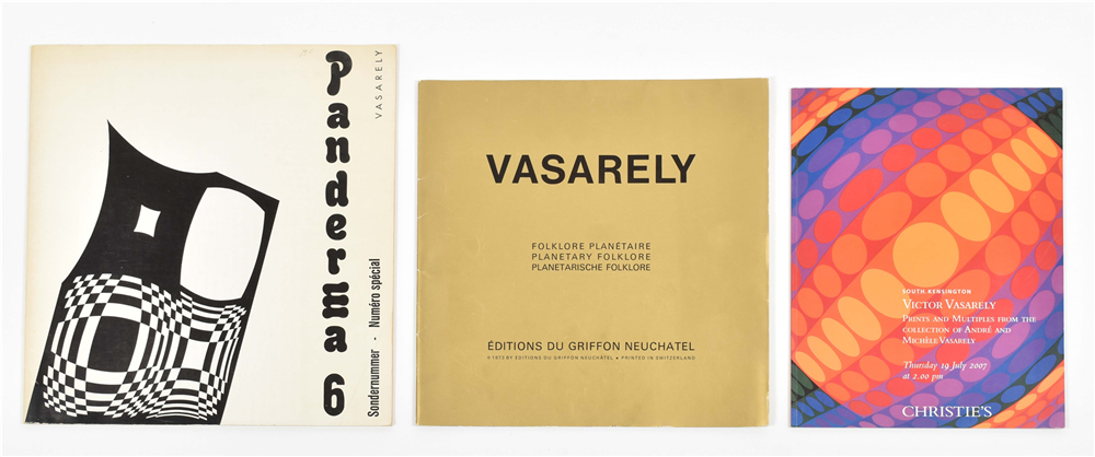 Eight works on Vasarely: (1) Vasarely, complete 4 volume set of Arts Plastiques du XXe Siècle - Image 2 of 9