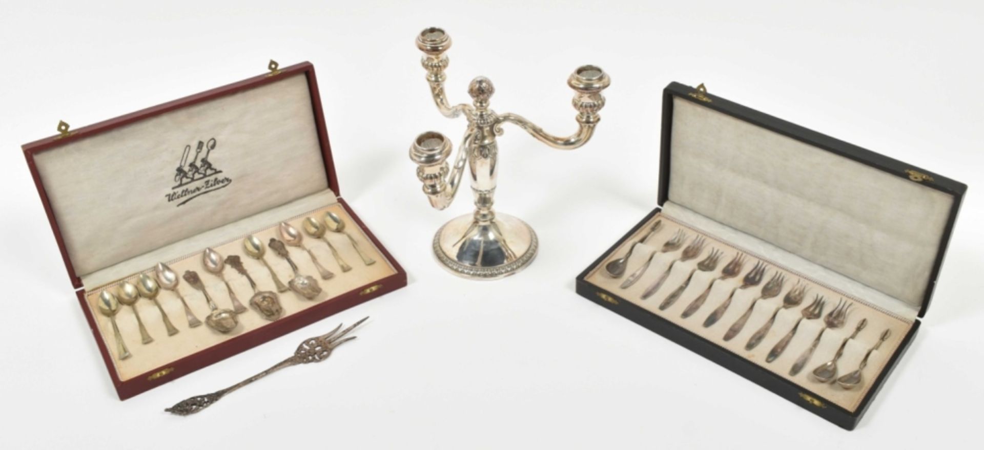 [Silver] Candlestick and silverware