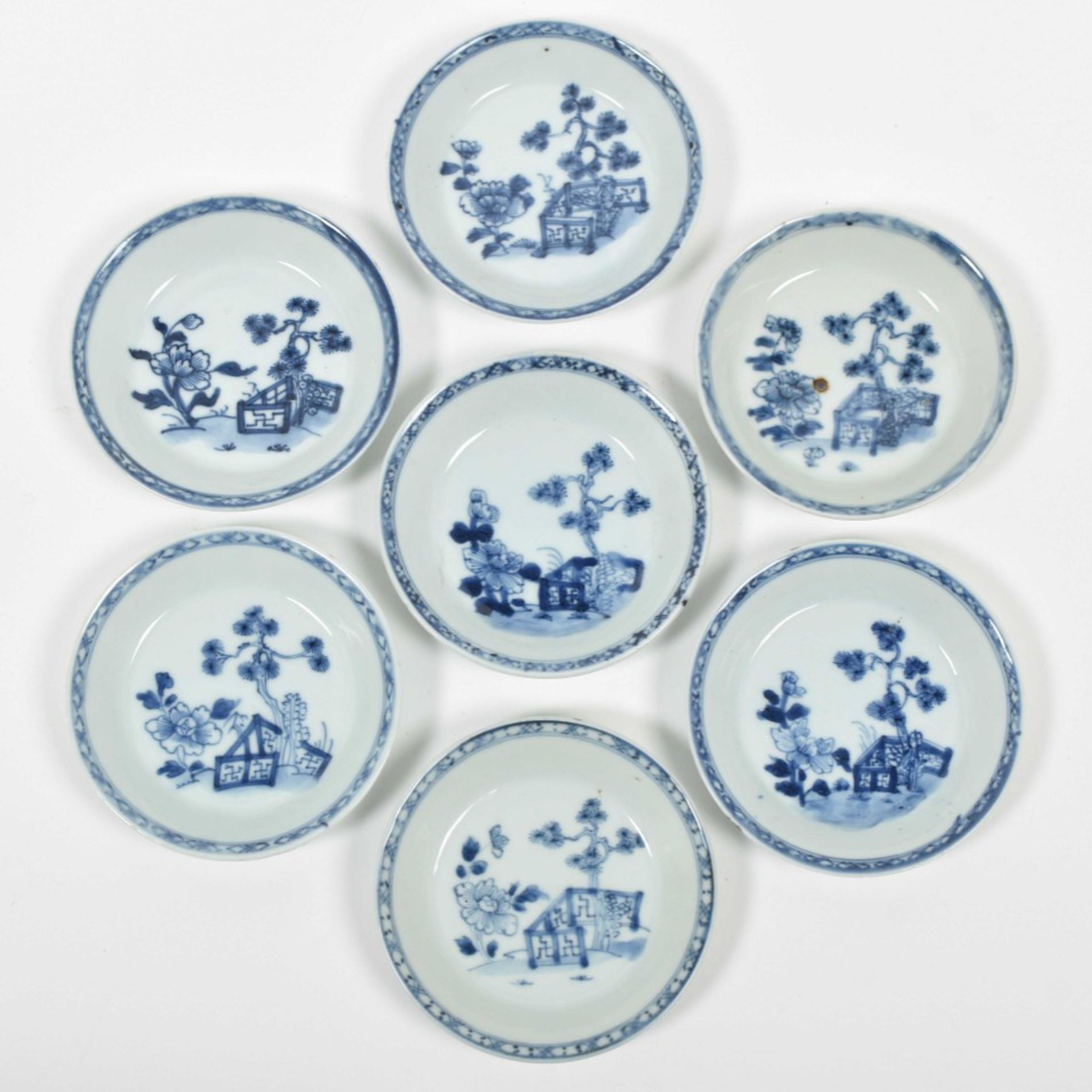 [China. Porcelain] Chinese Qianlong porcelain tea cups and saucers - Bild 2 aus 5