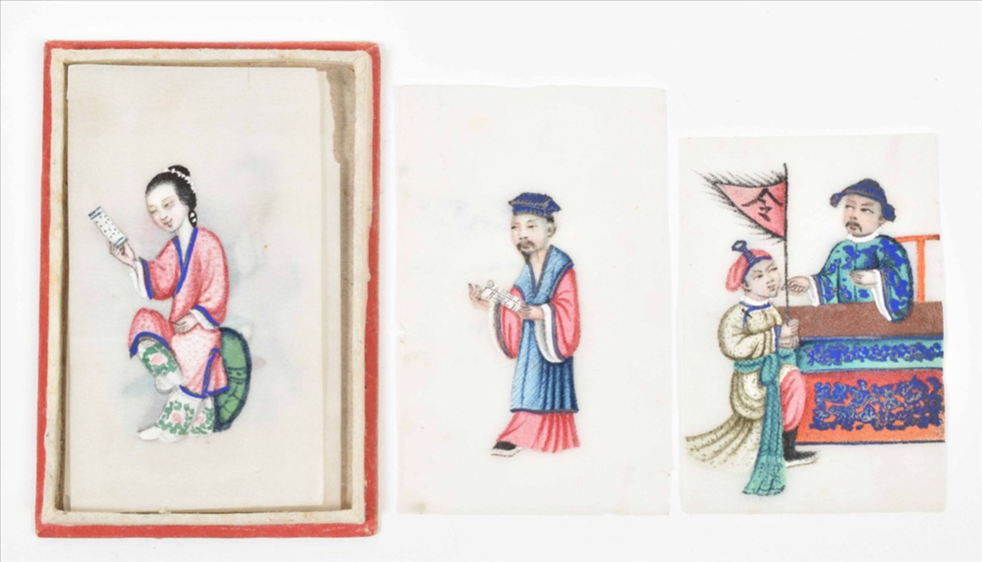 [China] Collection of 19th century Chinese pith paper paintings - Bild 7 aus 9