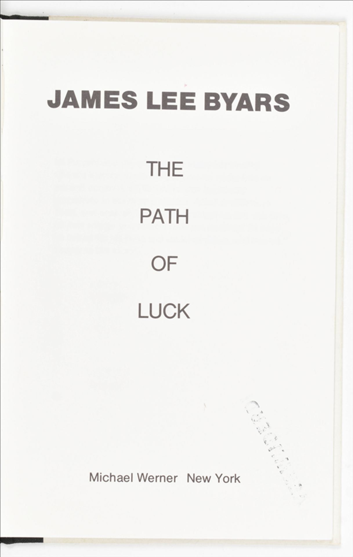 James Lee Byars, 4 catalogues - Bild 6 aus 10