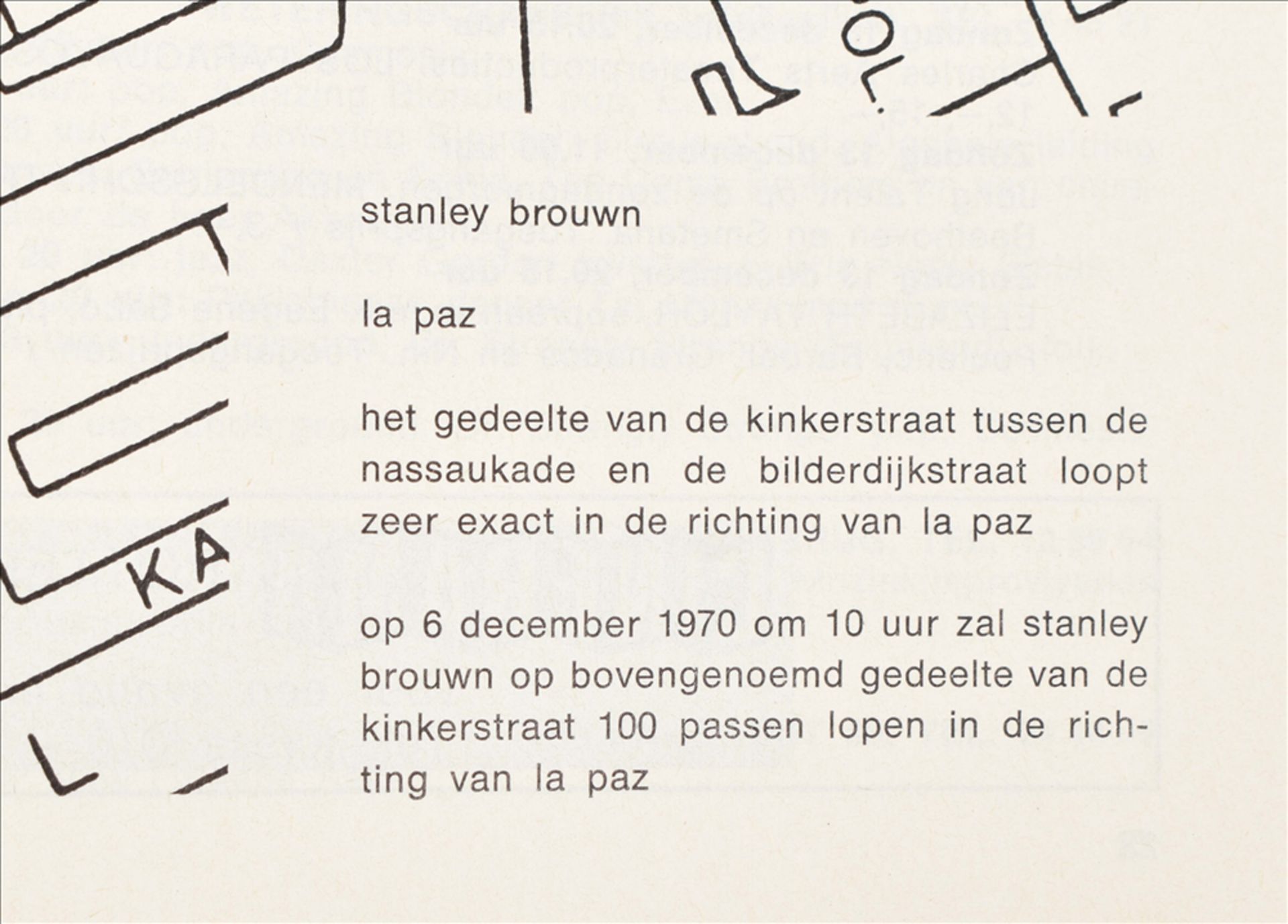 stanley brouwn, La Paz: artists' contribution in Weekprogramma Amsterdam - Image 4 of 5