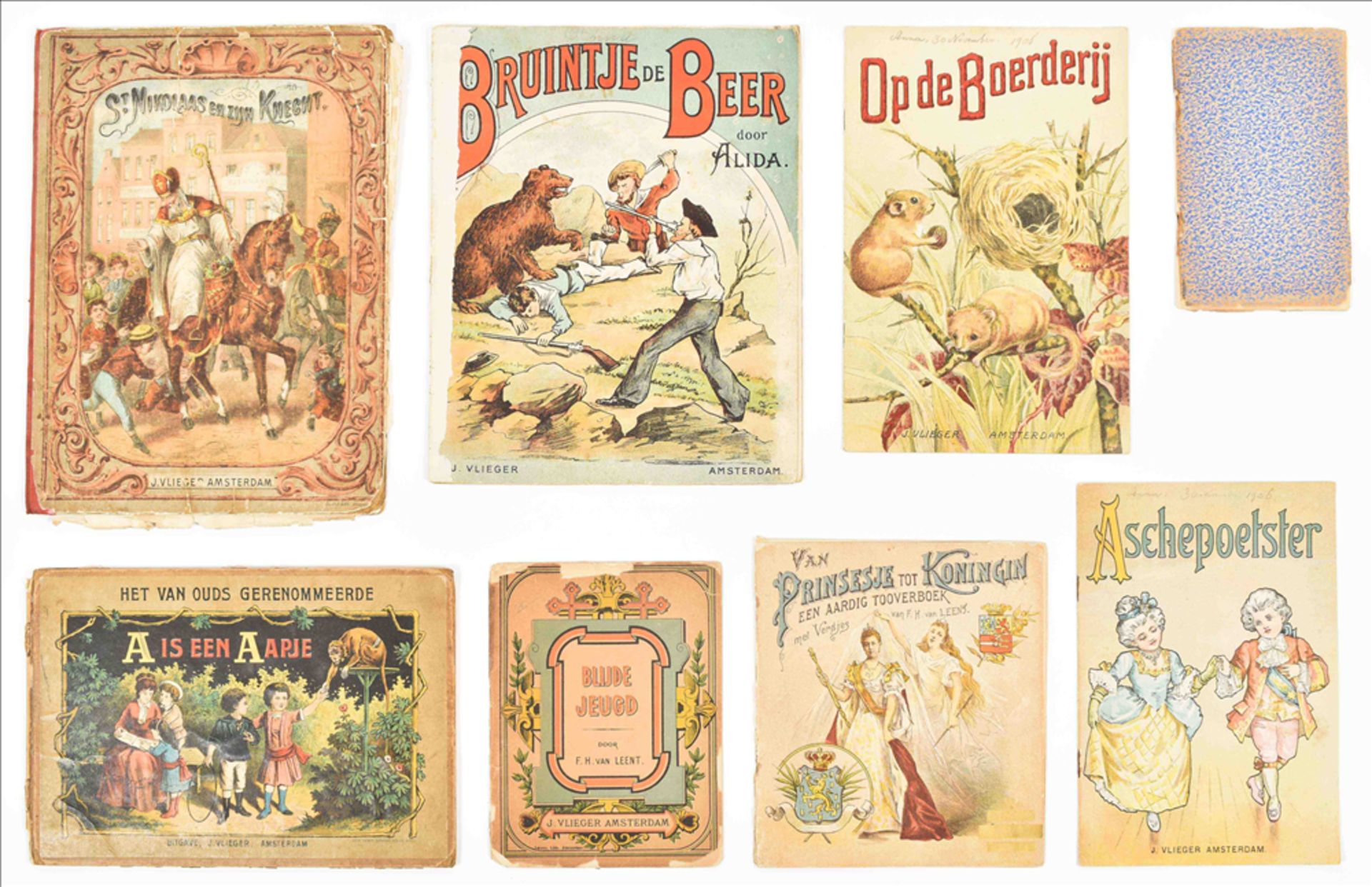 [A.B.-books] Nine Dutch children's books printed by J. Vlieger