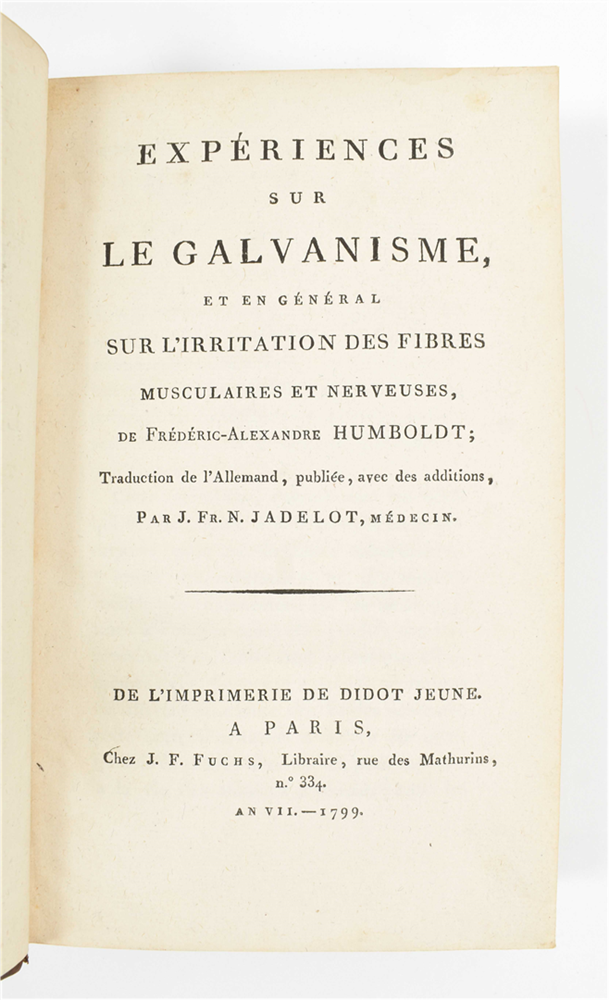 A. von Humboldt. Expériences sur le galvanisme - Image 4 of 7
