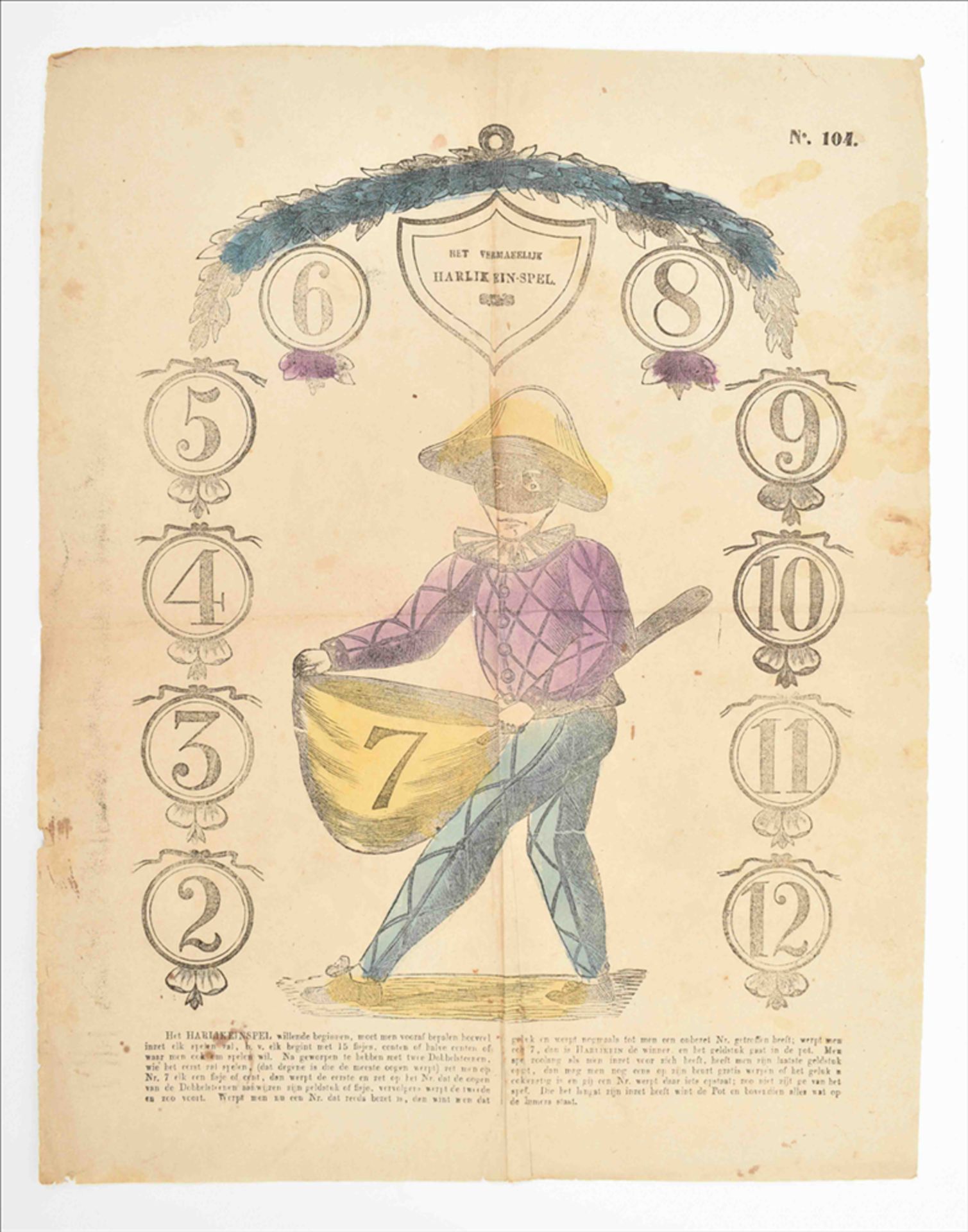 Twelve 19th century catchpenny prints: (1) "De Handel, schoon in 't klein gedreven, - Bild 7 aus 7