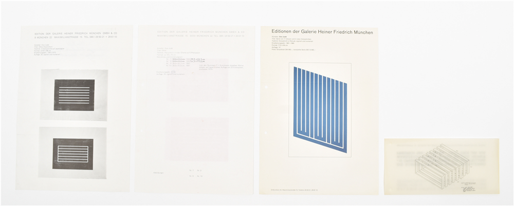 Donald Judd, Heiner Friedrich editions