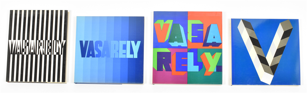 Eight works on Vasarely: (1) Vasarely, complete 4 volume set of Arts Plastiques du XXe Siècle