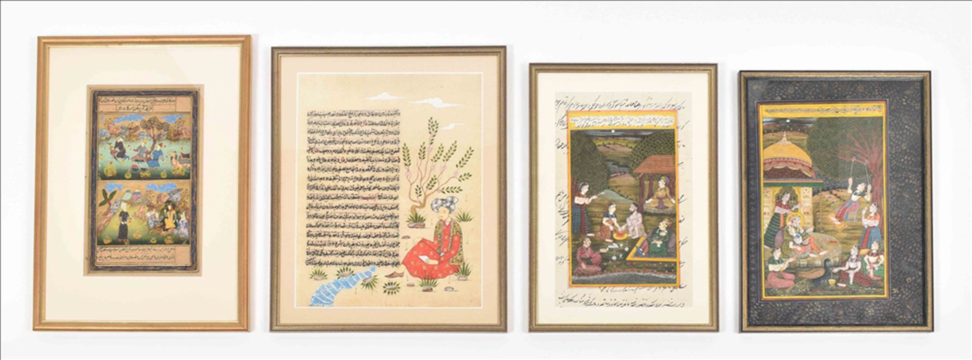 [Persia] Four illuminated manuscript leaves