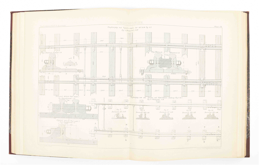 Seven works about trains: (1) E.H. Heusinger von Waldegg. Atlas - Image 8 of 10