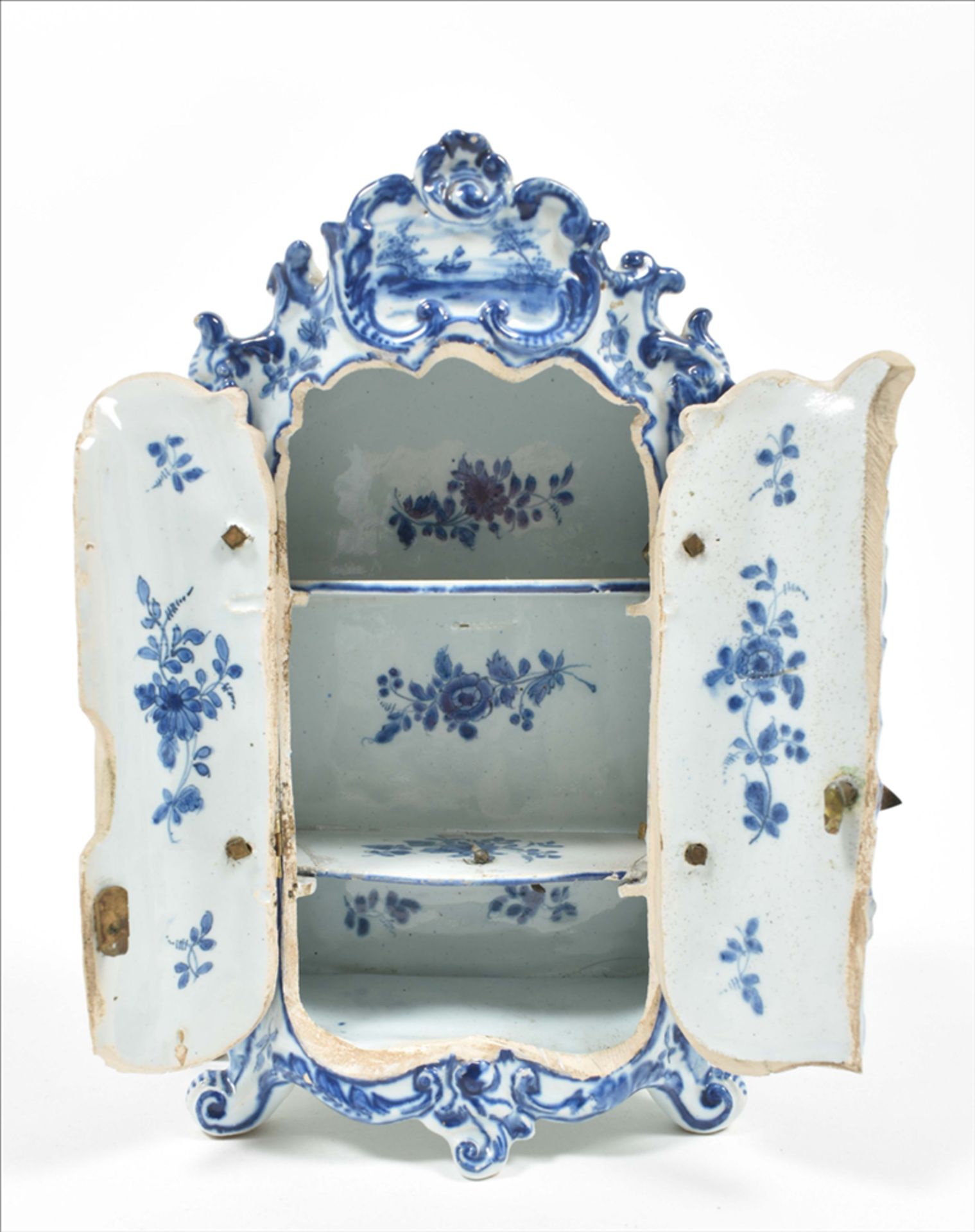 Delft blue miniature cabinet - Image 2 of 8
