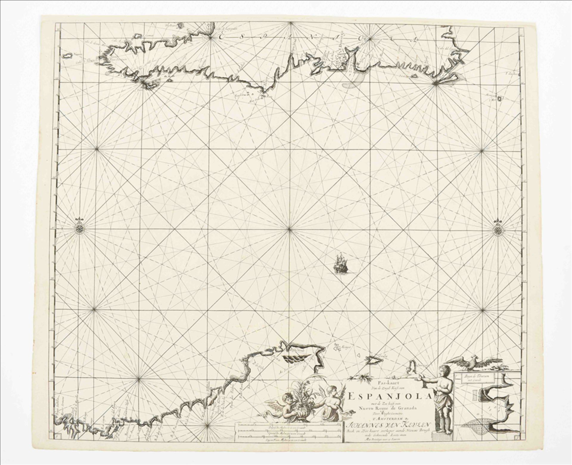[Charts. Caribbean] "Pas-kaart van de Zuyd-Kust van Espanjola