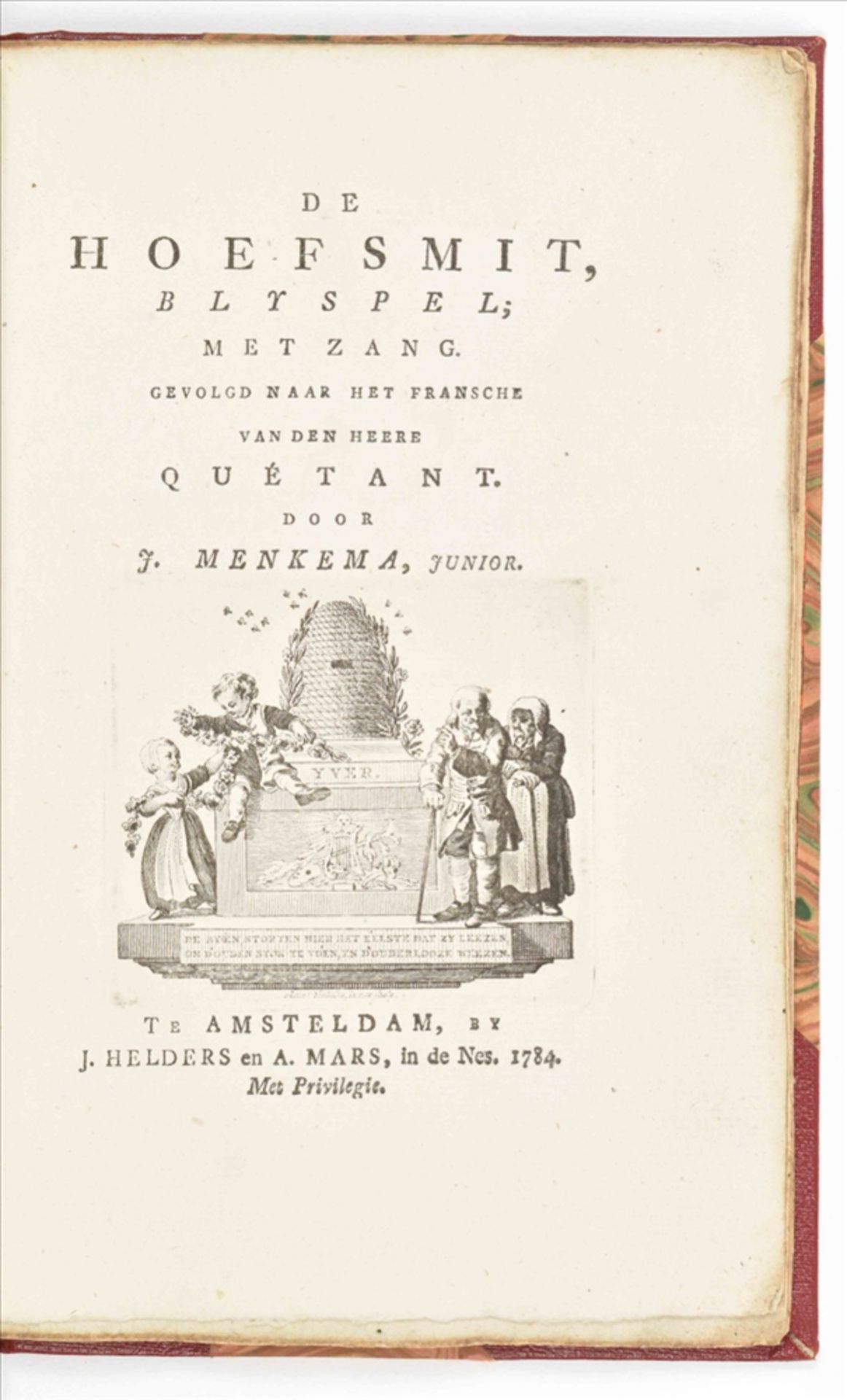 [Plays] Four volumes in Dutch: (1) (A.-F.) Quétant. De hoefsmit, blyspel; met zang - Image 3 of 10