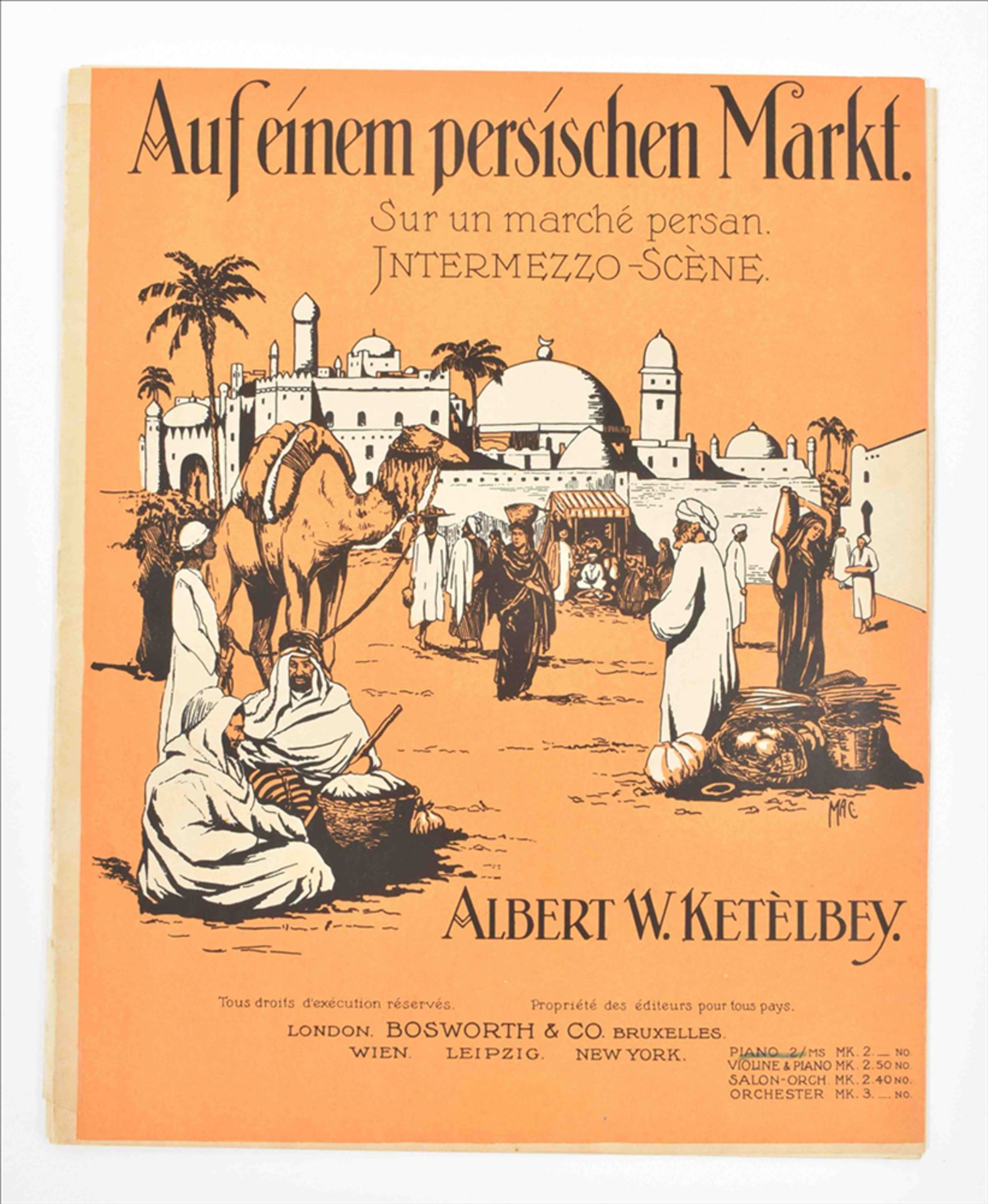 18 pieces of sheet music with oriental and Egyptian themed covers or songs. - Bild 7 aus 8