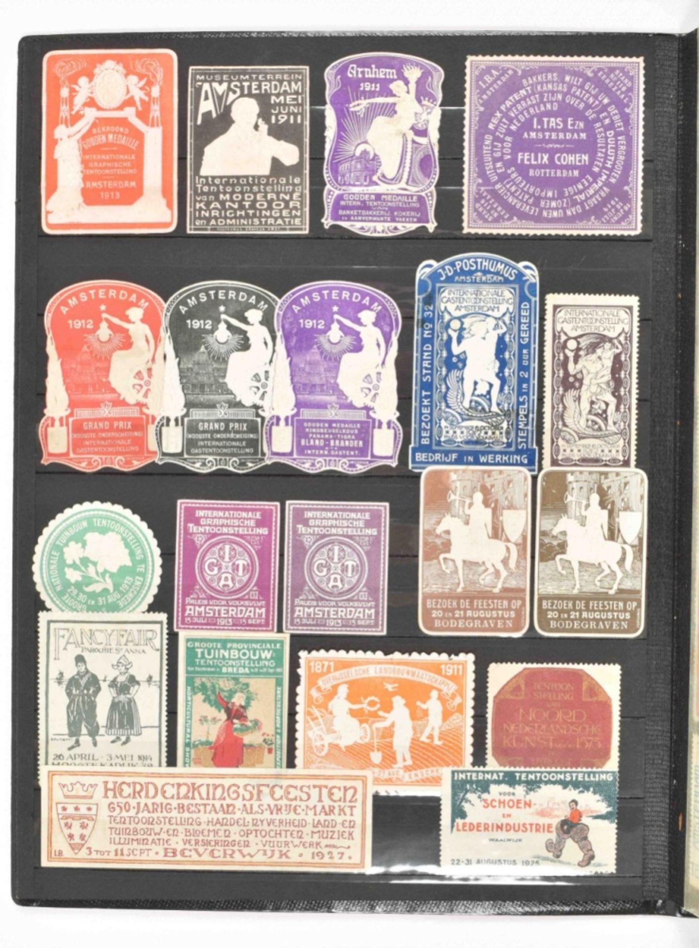 [Poster stamps] Album with approximately 600 poster stamps