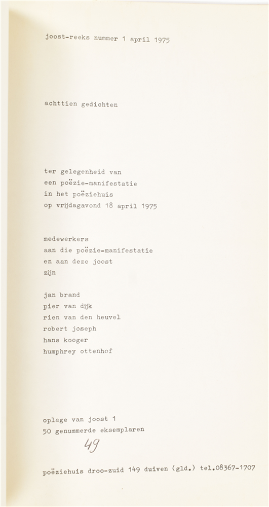 Visual poetry publications published in The Netherlands - Image 7 of 10