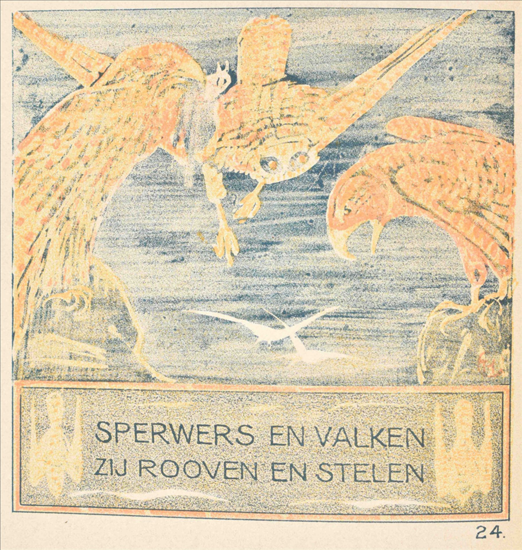 Theo van Hoytema (1863-1917). Vogelvreugd - Image 9 of 10