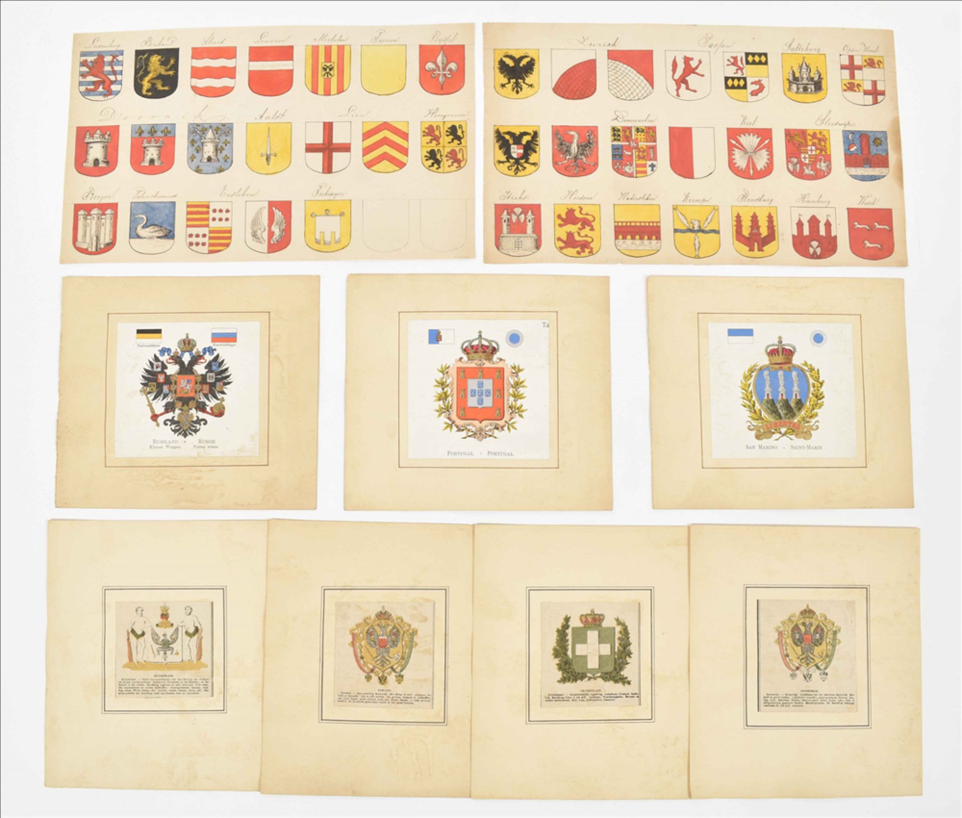 [Genealogy. Heraldry] Collection of over 300 sheets - Bild 7 aus 10