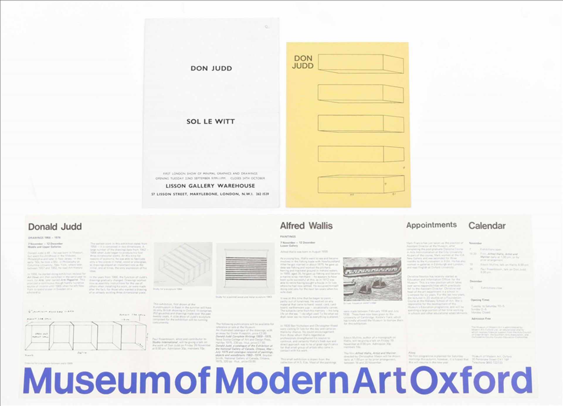 Donald Judd exhibition announcements from 1969-1979 - Bild 2 aus 8