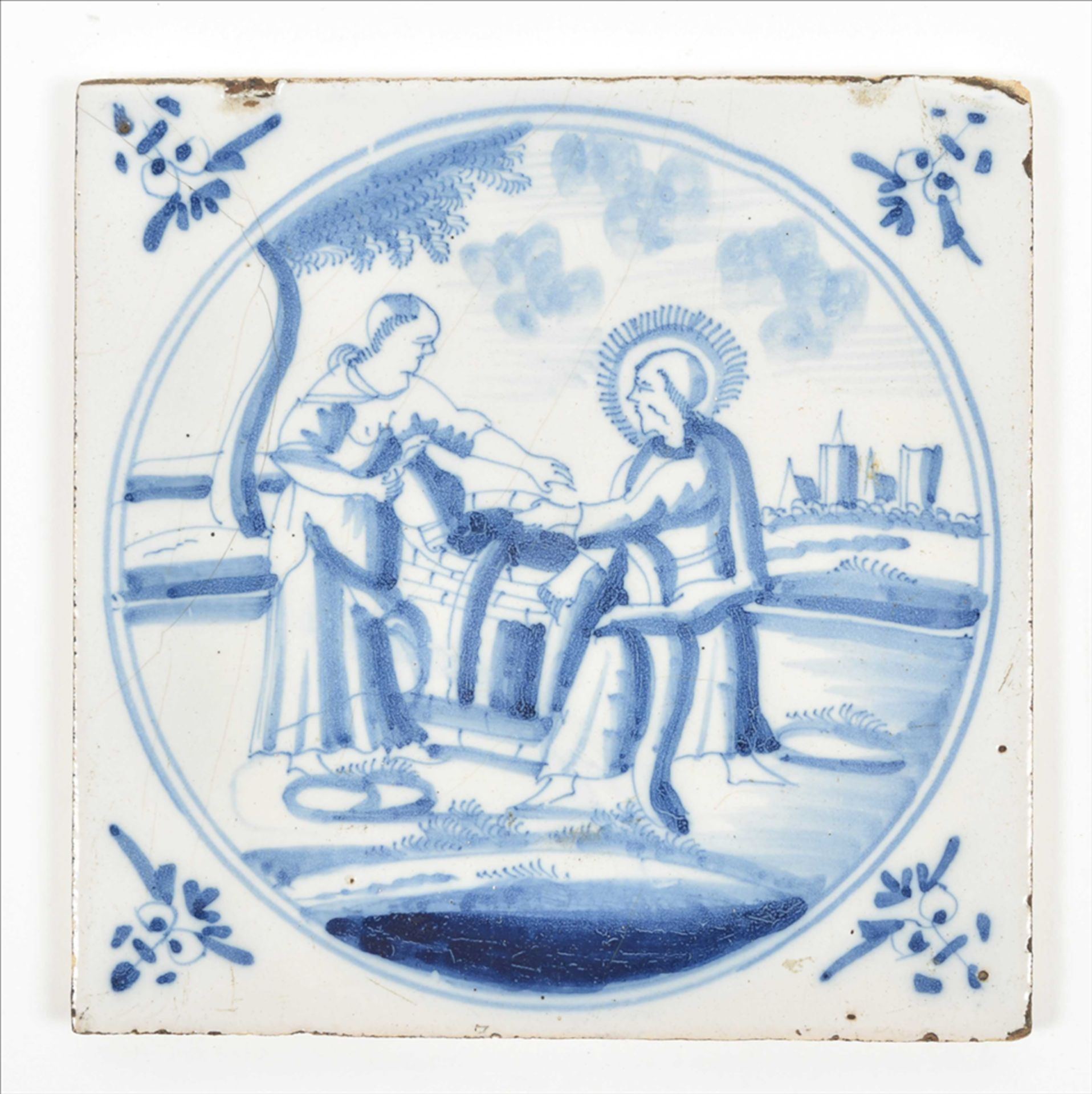 Nine Dutch tiles with biblical scenes - Image 10 of 10