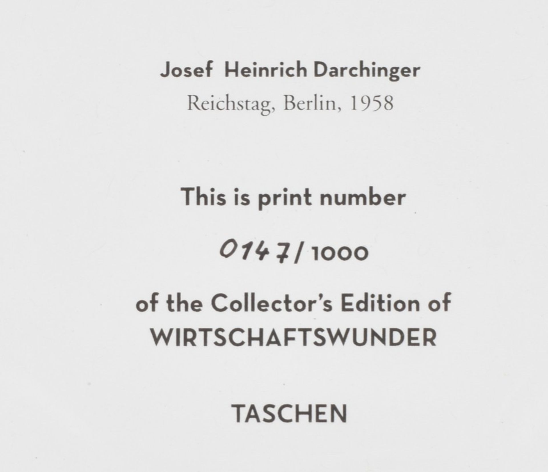 Josef Heinrich Darchinger. Wirtschaftswunder - Image 6 of 8