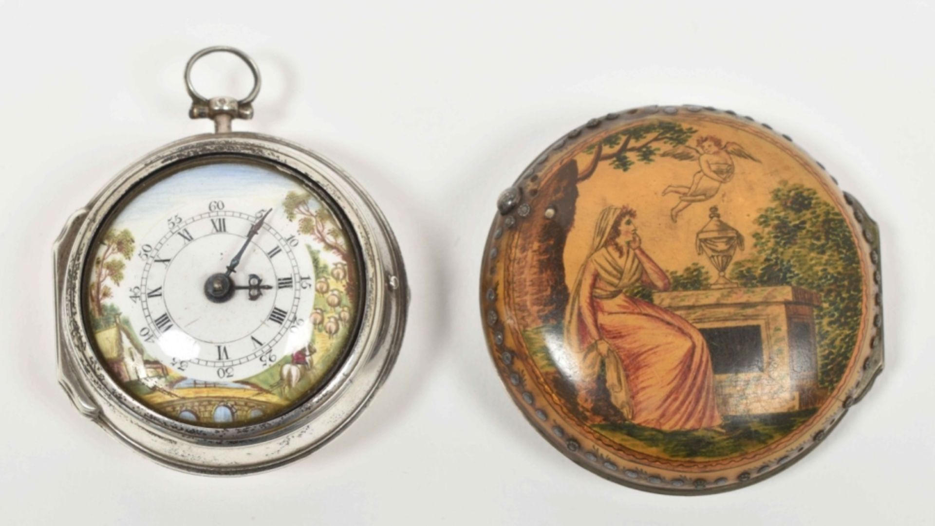 [Watches. Silver] 18th century English silver pocket watch - Image 2 of 5