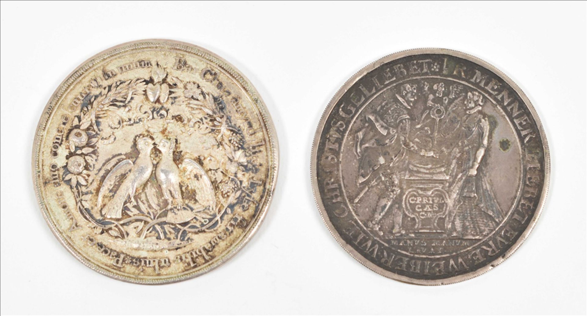 Two seventeenth century marriage medals