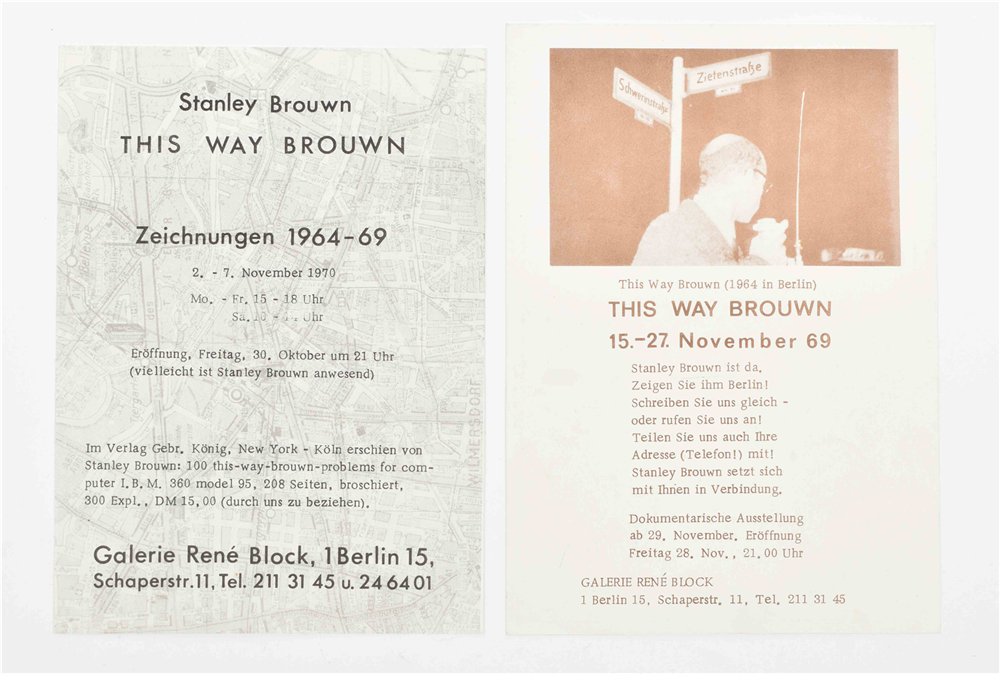 stanley brouwn, 12 invitation cards from 1970-1977 - Image 2 of 8