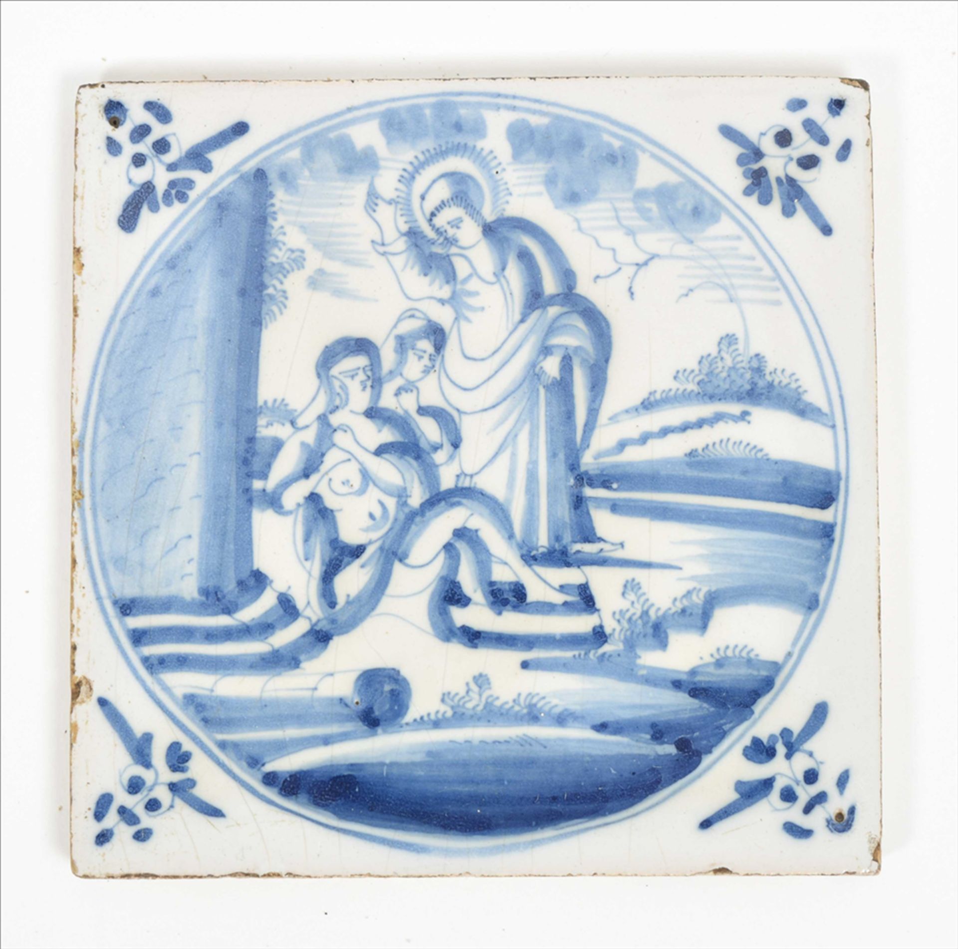 Nine Dutch tiles with biblical scenes - Image 4 of 10