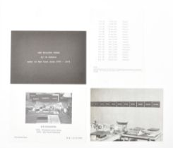 On Kawara invitation cards from Konrad Fischer and Kunsthalle Bern, 1971-1974