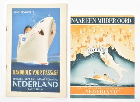 [Maritime] N.V. Stoomvaart Maatschappij "Nederland", 24 brochures,